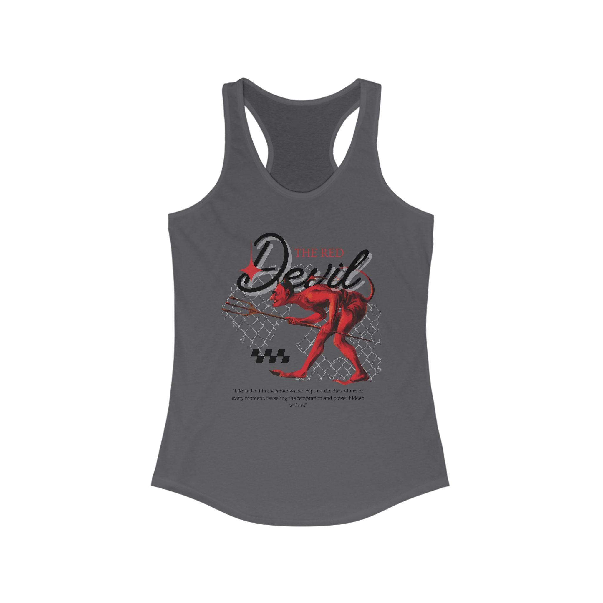 Workout Tank Tops for Women - Gym Exercise Athletic - Yoga Tops Racerback Sports Shirts - The Red Devil - Shirt Print