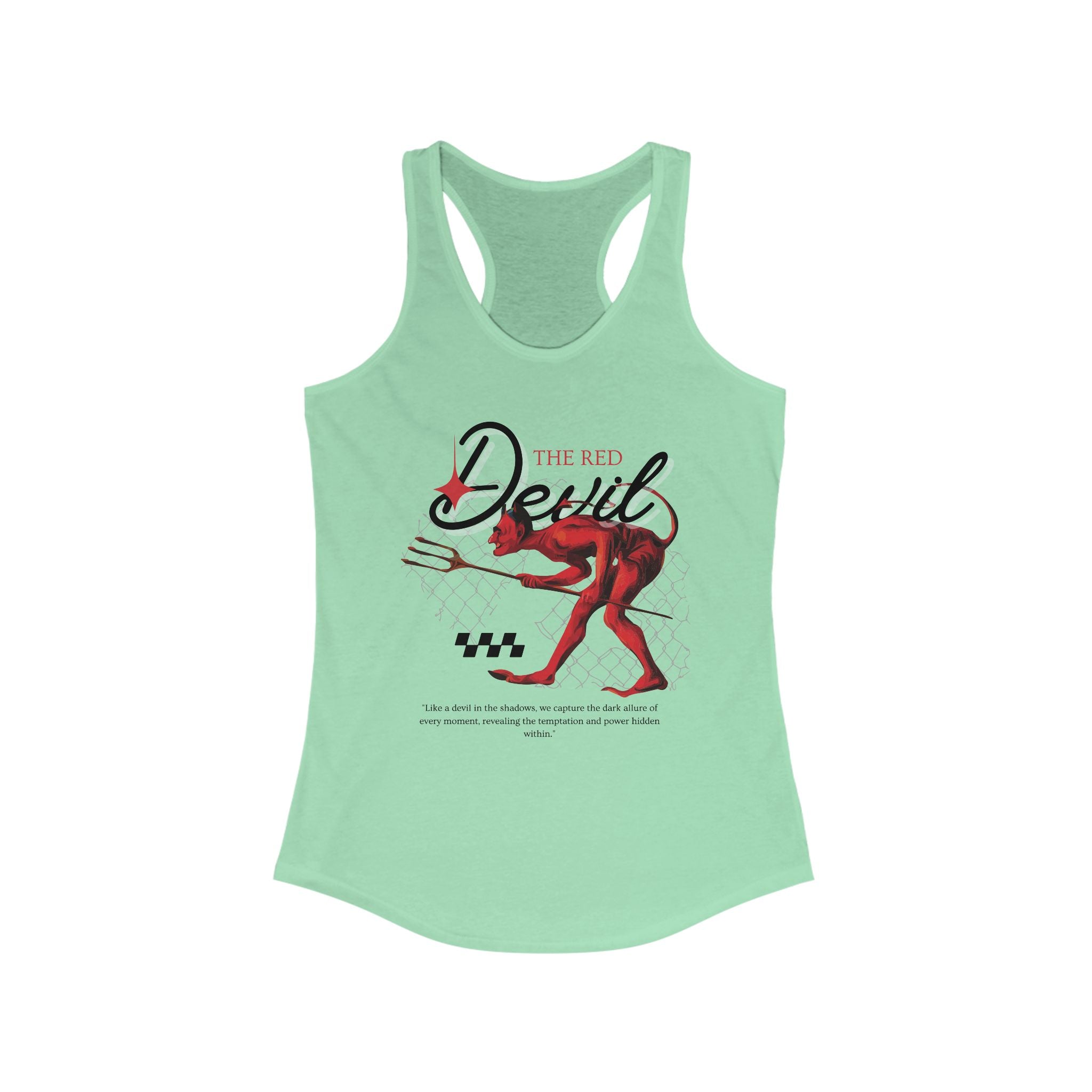 Workout Tank Tops for Women - Gym Exercise Athletic - Yoga Tops Racerback Sports Shirts - The Red Devil - Shirt Print