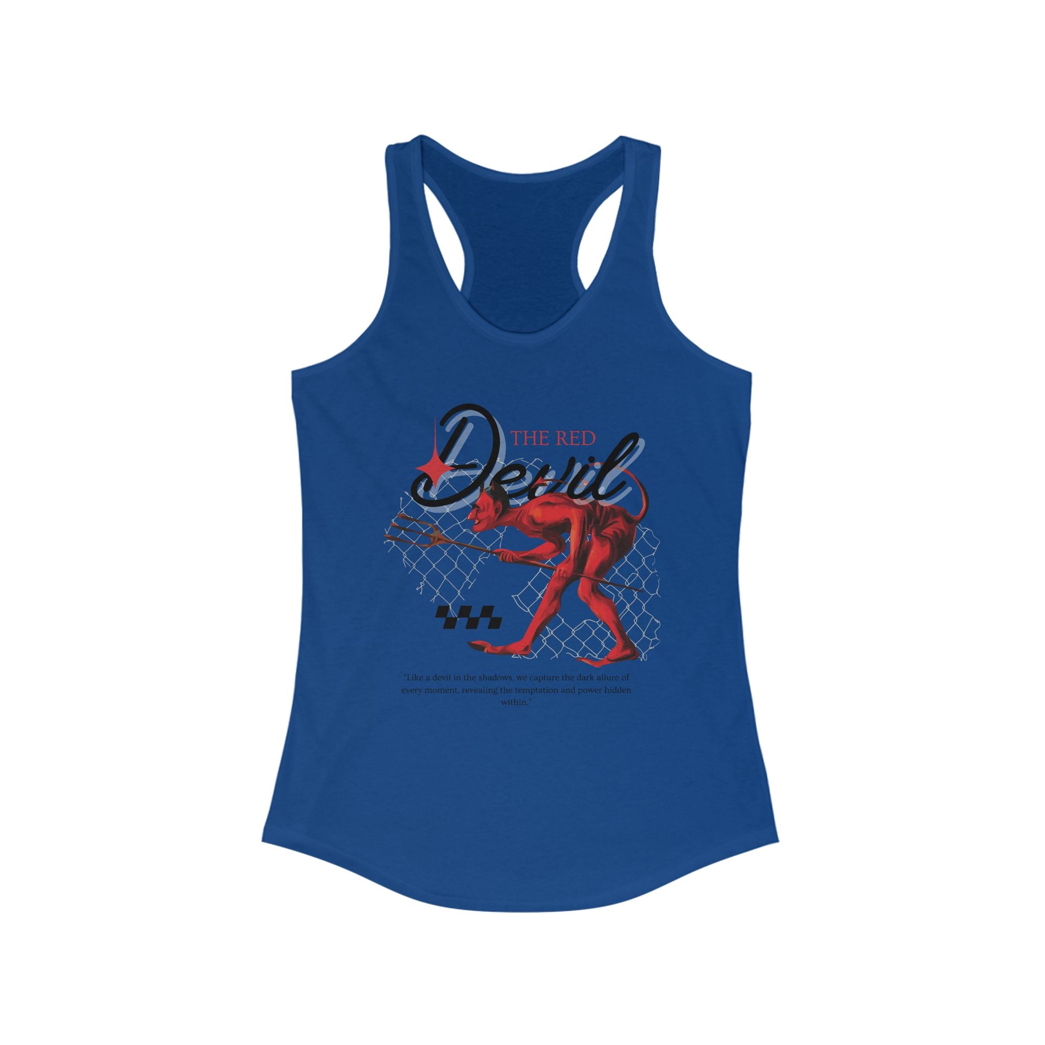 Workout Tank Tops for Women - Gym Exercise Athletic - Yoga Tops Racerback Sports Shirts - The Red Devil - Shirt Print
