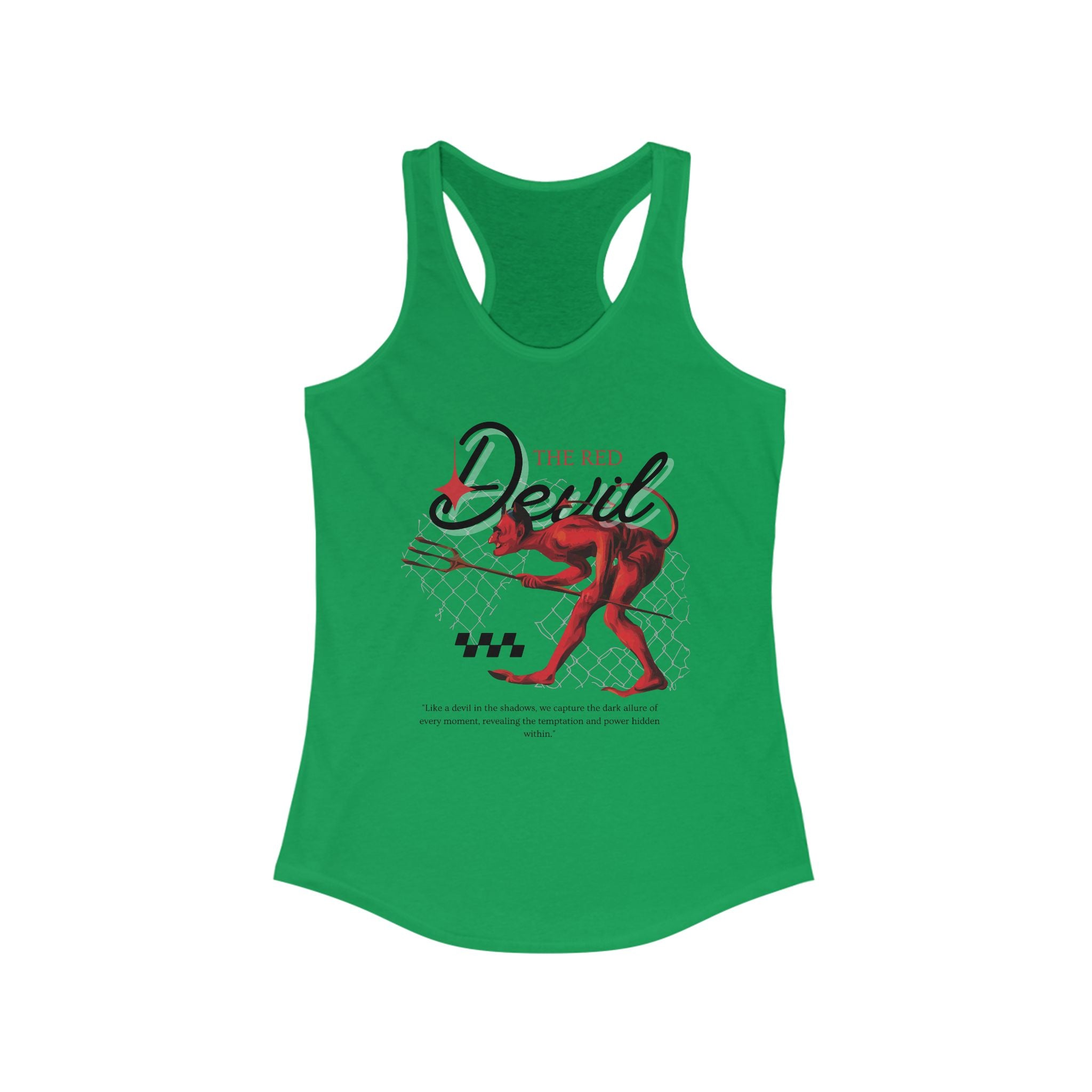 Workout Tank Tops for Women - Gym Exercise Athletic - Yoga Tops Racerback Sports Shirts - The Red Devil - Shirt Print