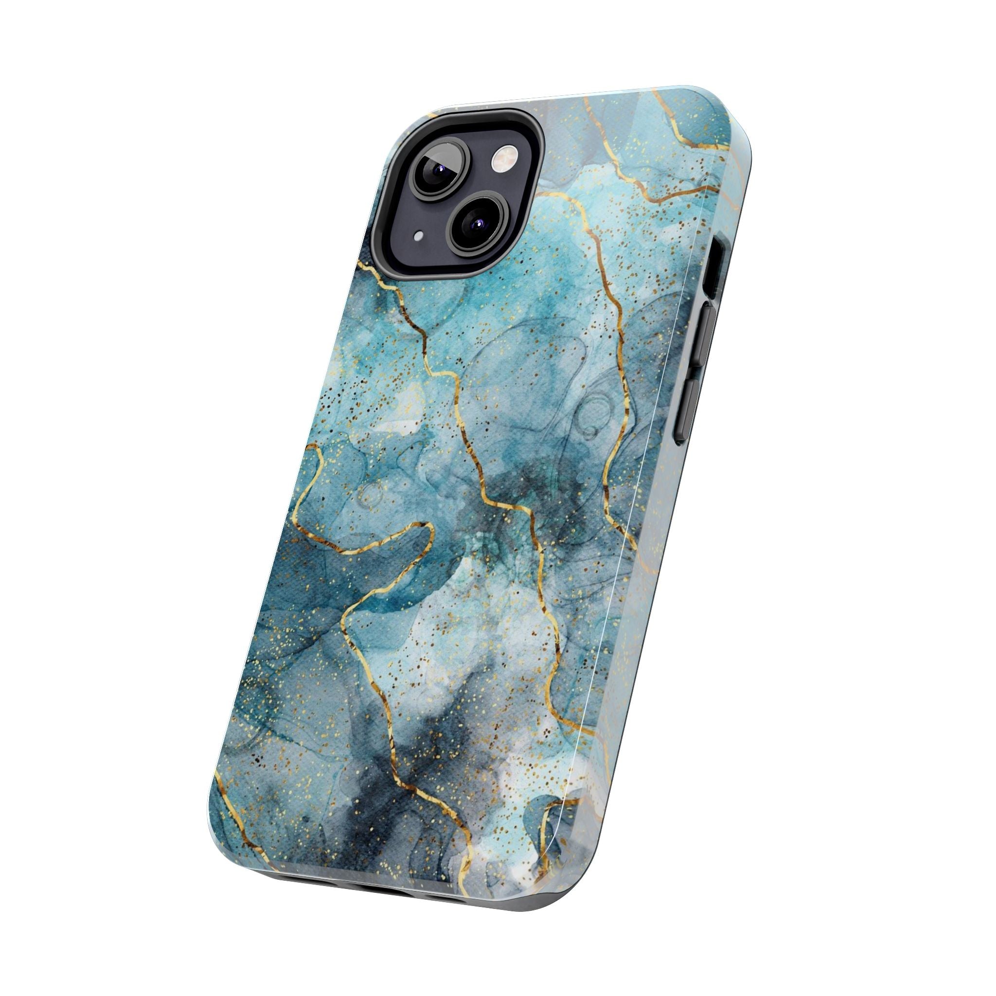 Blue Gold Marble, Elegant Phone Cases, Stylish Phone Covers, Chic Phone Protectors, Fashionable Case for Her, Trendy Smartphone Accessories