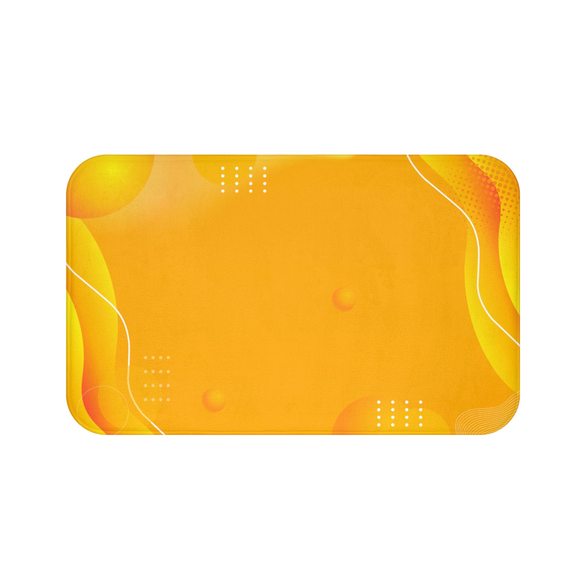 Yellow Memory Foam Microfiber Bath Mat - Extra Soft Non-Slip Plush Rug, Machine Washable, Bathroom Floor, Tub & Shower