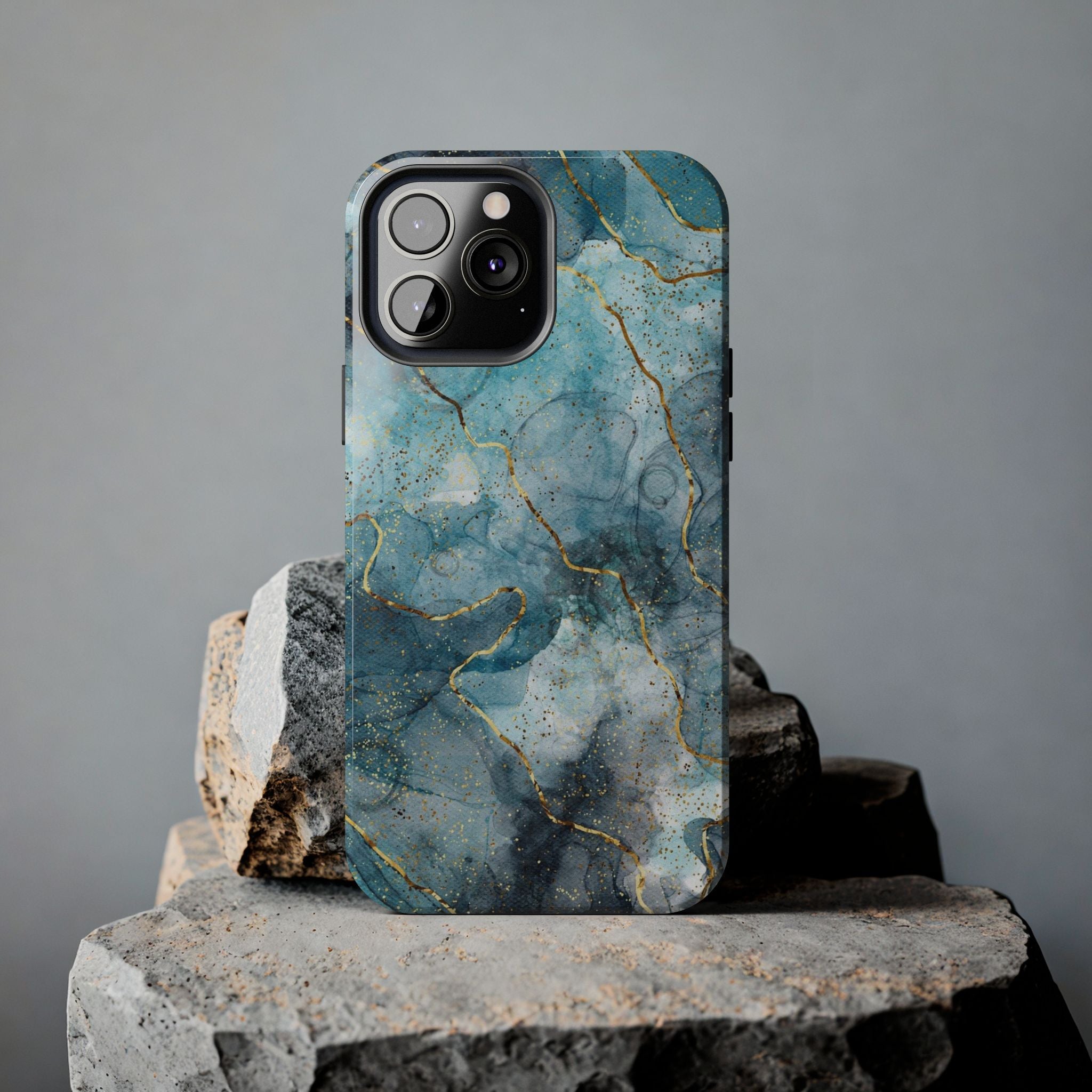 Blue Gold Marble, Elegant Phone Cases, Stylish Phone Covers, Chic Phone Protectors, Fashionable Case for Her, Trendy Smartphone Accessories