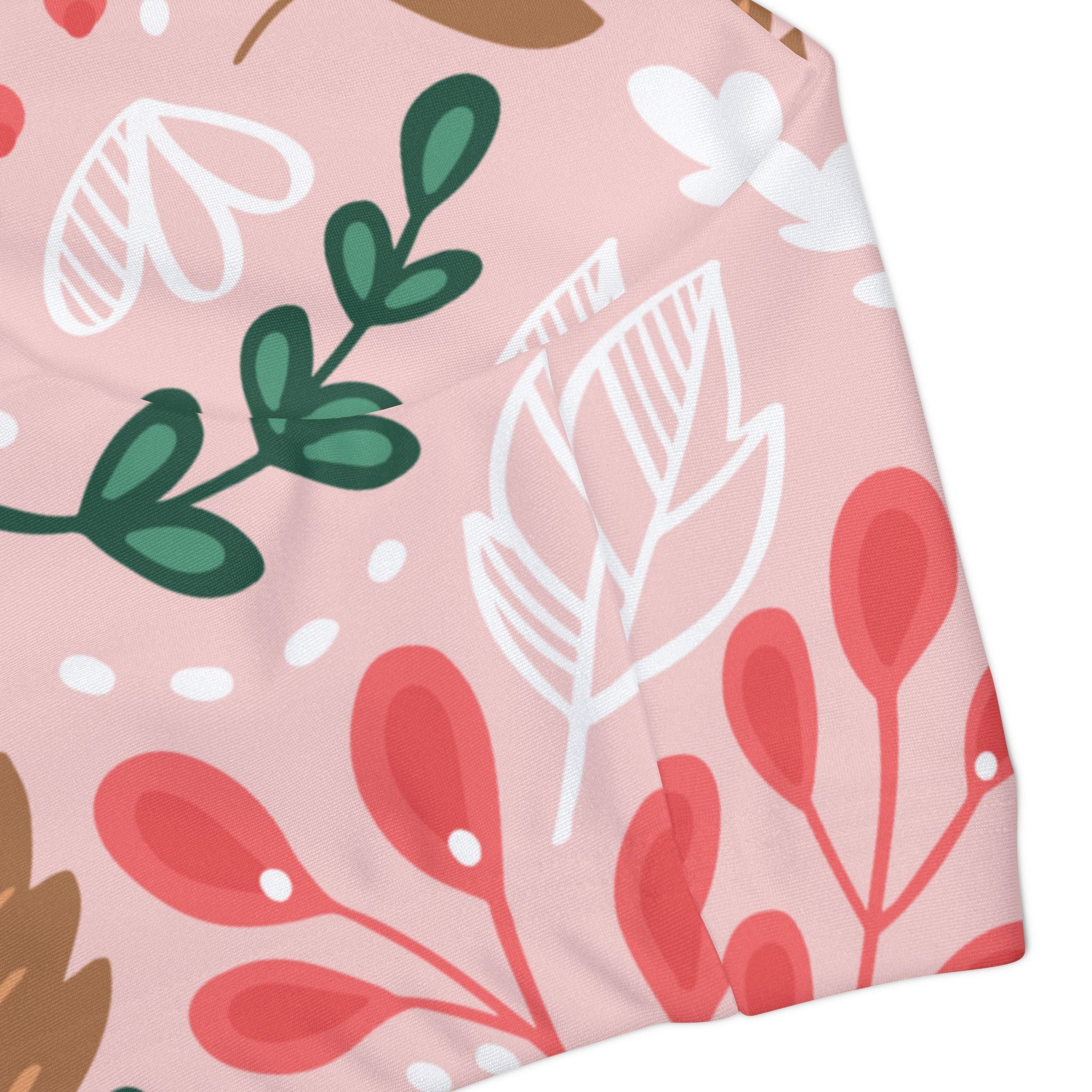 Pink Print Swimsuit Set, Floral Pattern Two Piece Bathing Suit, Cute Girls Swimwear, Summer Beach Outfit, Kids Swim Set