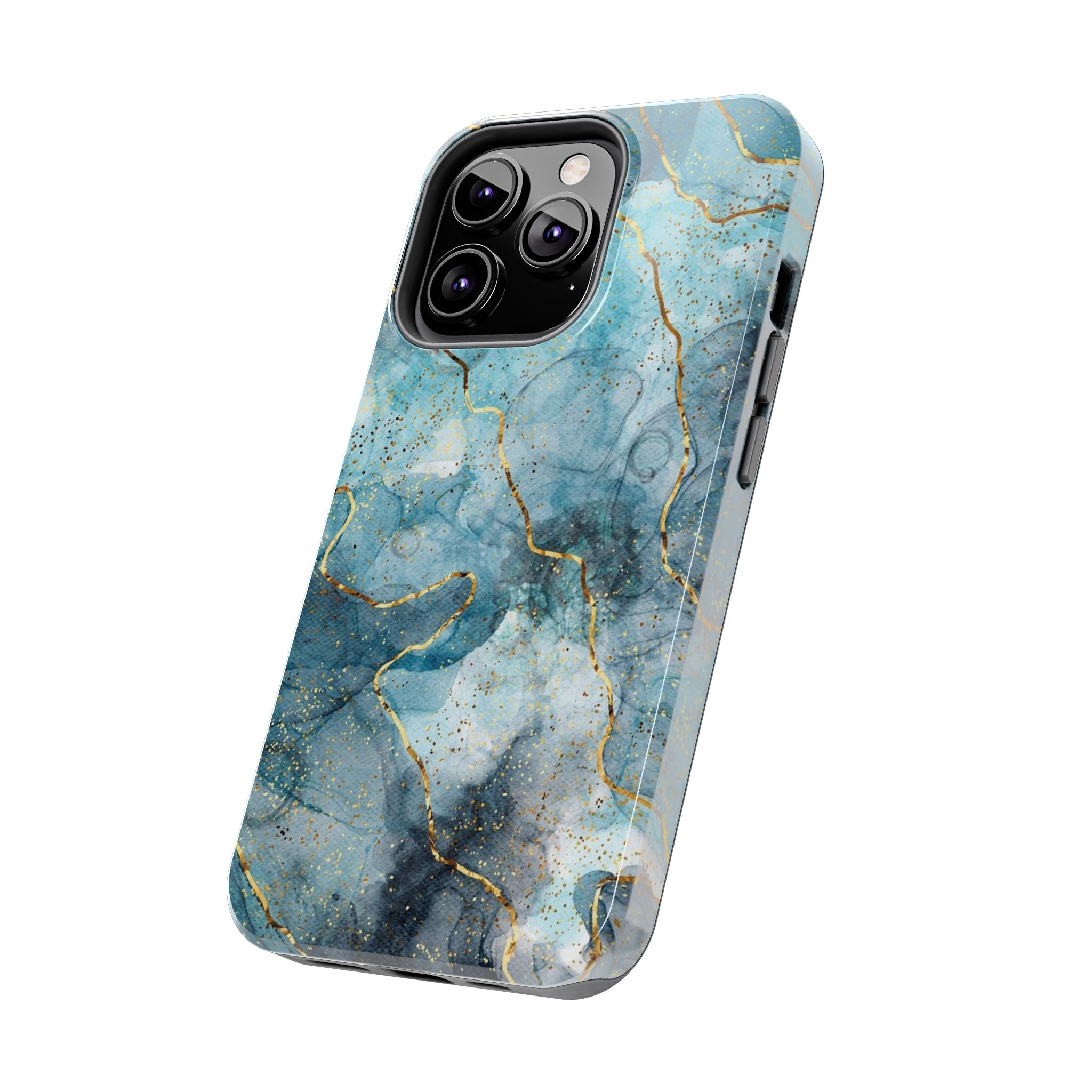 Blue Gold Marble, Elegant Phone Cases, Stylish Phone Covers, Chic Phone Protectors, Fashionable Case for Her, Trendy Smartphone Accessories