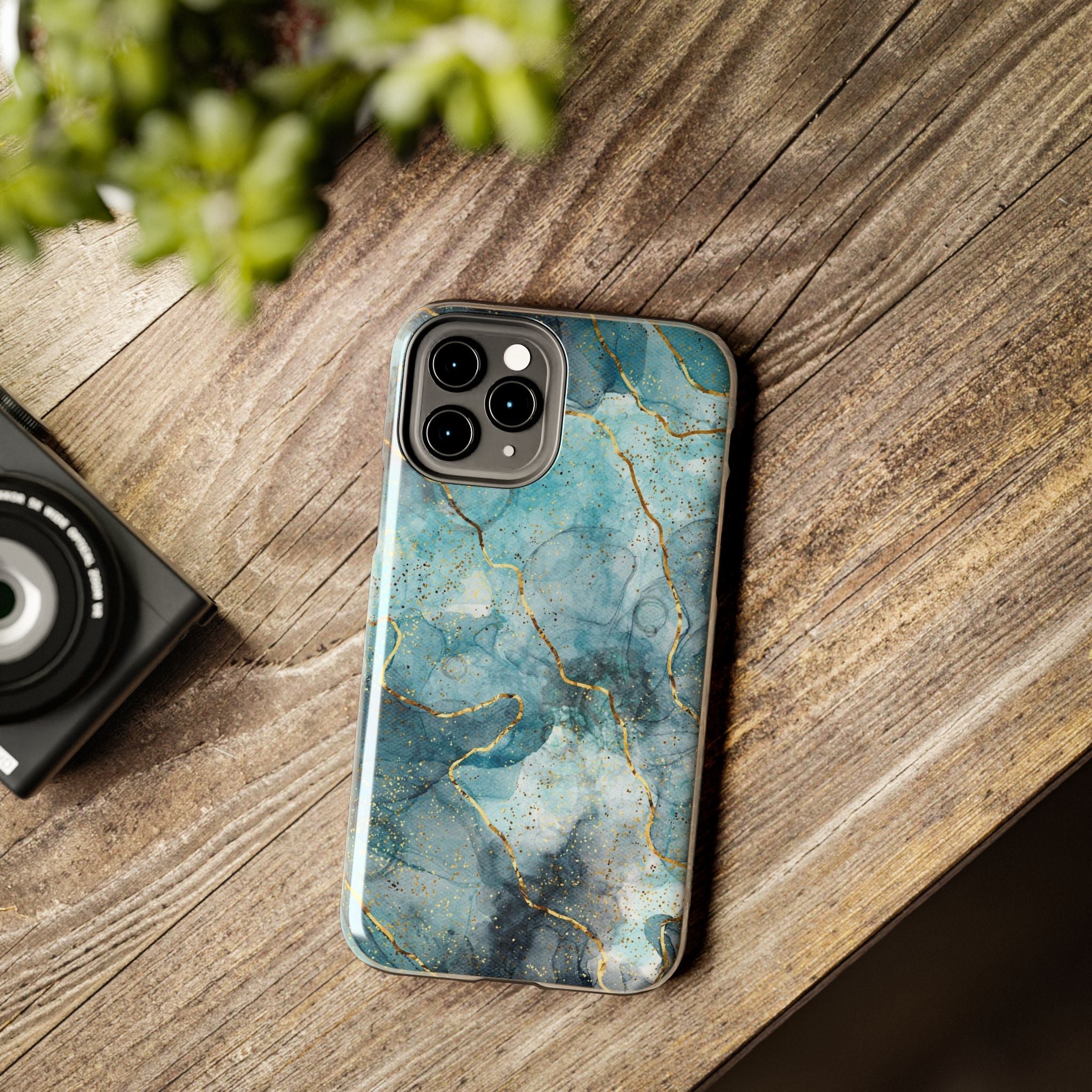 Blue Gold Marble, Elegant Phone Cases, Stylish Phone Covers, Chic Phone Protectors, Fashionable Case for Her, Trendy Smartphone Accessories