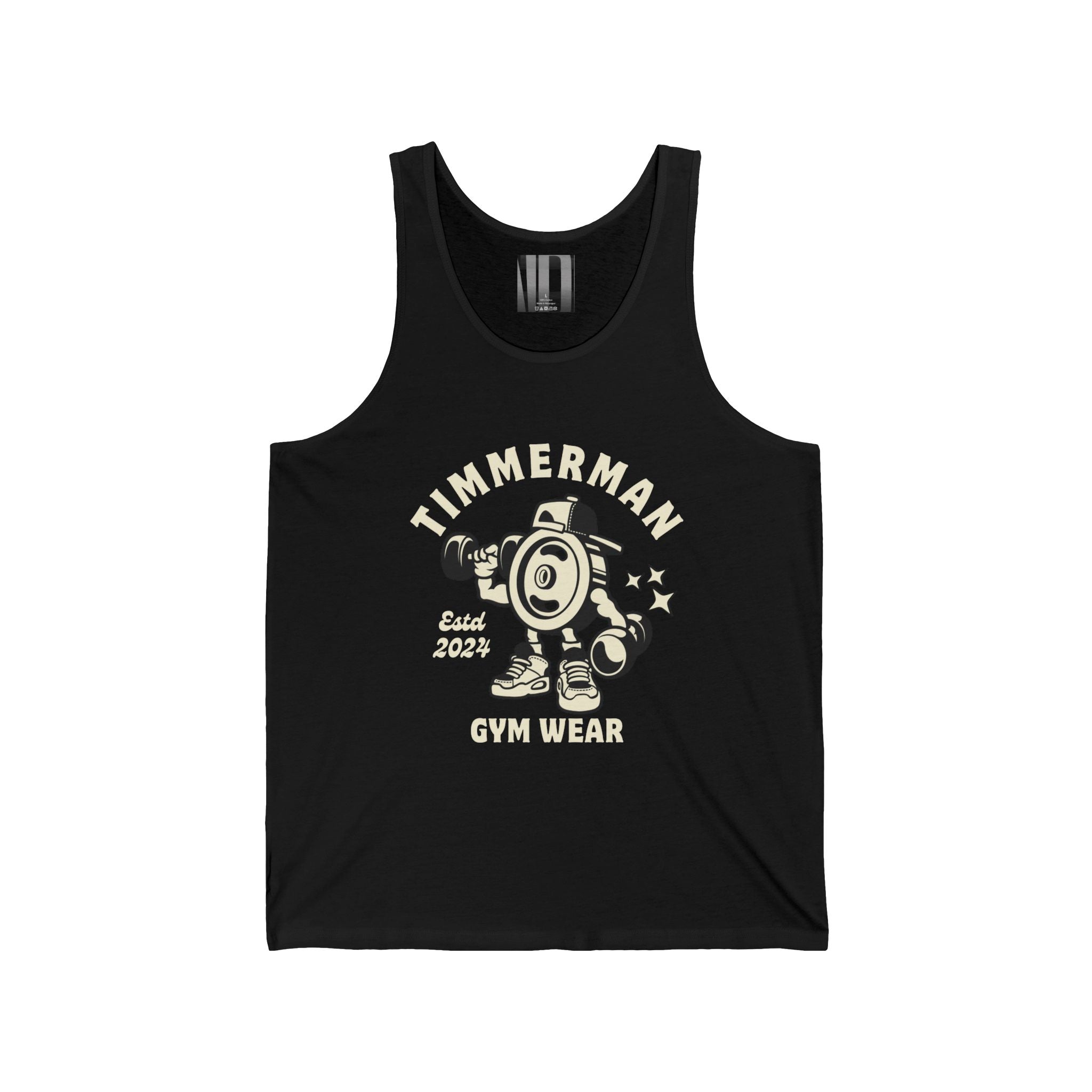 Timerman, Gym Dudes Tank Top, Workout Sleeveless Shirt, Fitness Muscle Tee, Athletic Unisex Jersey Tank, Bodybuilding Tank, Exercise Vest