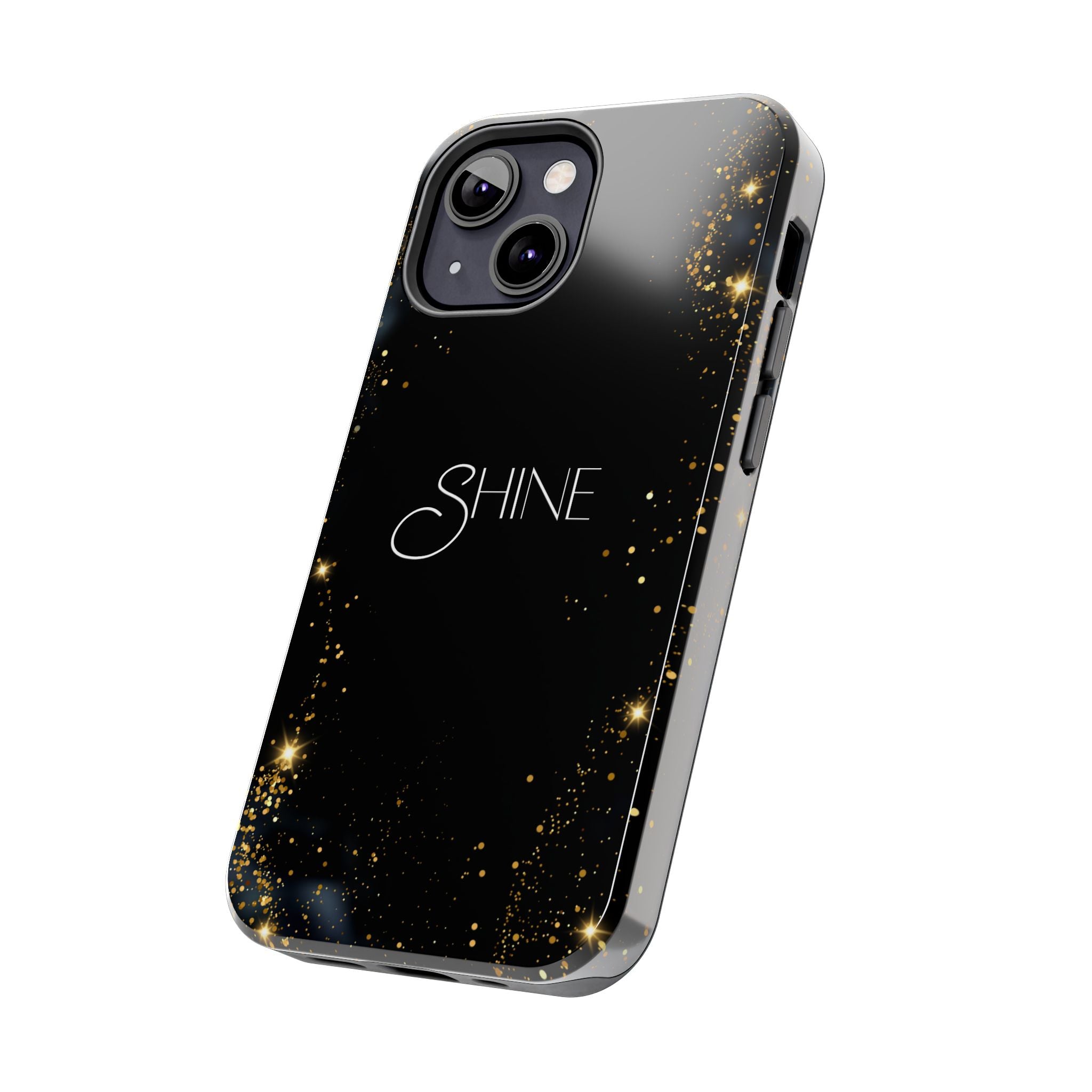 Black Shine Glitter, Elegant Phone Cases, Stylish Phone Covers, Chic Phone Protectors, Fashionable Case for Her, Trendy Smartphone Accessories