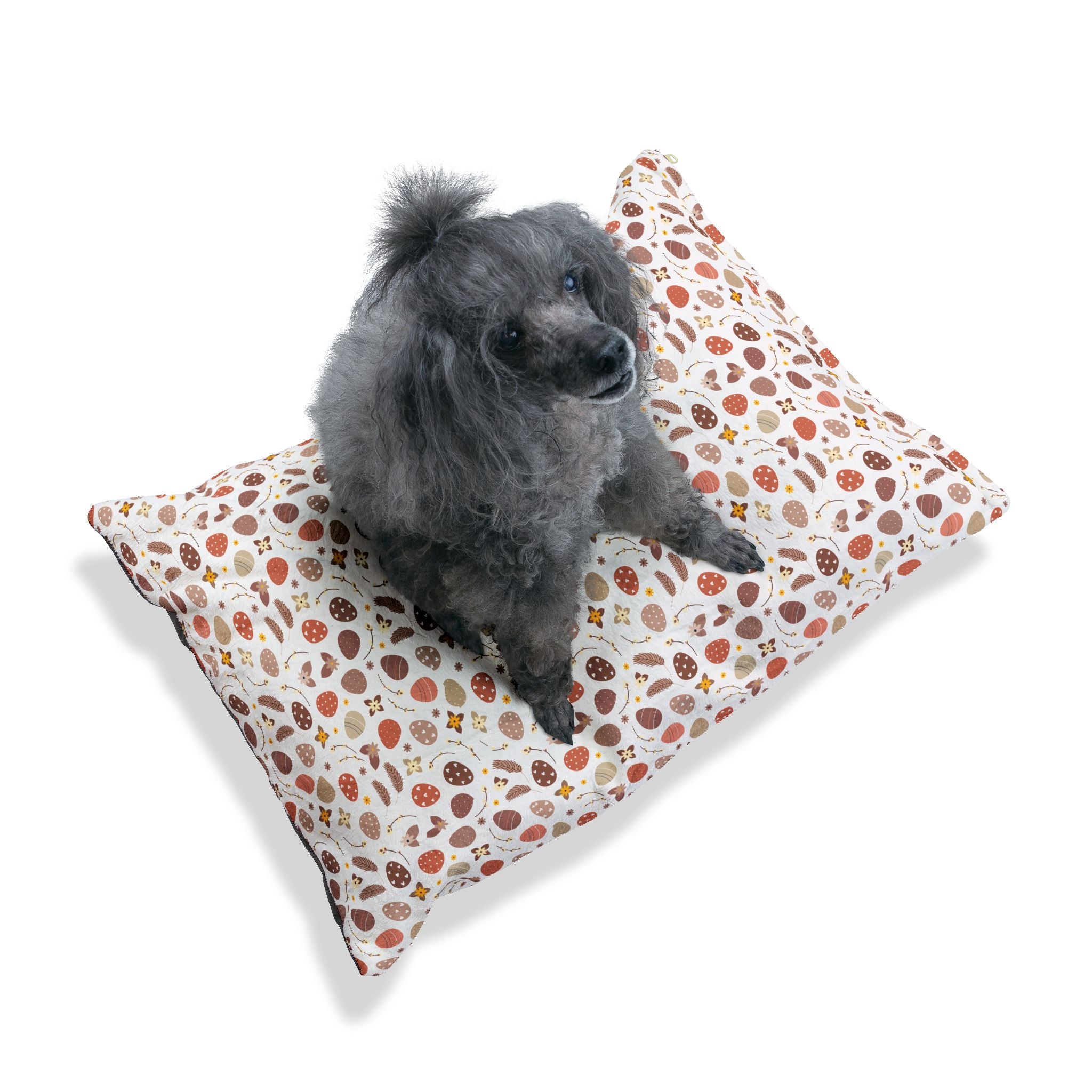 Spring Easter Eggs pattern Pet Bed - Cat and Dog Bed, Anti-Anxiety Pet Bed, Calming Dog Bed for Puppy, Cozy Cat Bed, Fluffy Dog Beds, Washable Puppy Bed for Indoor Pets