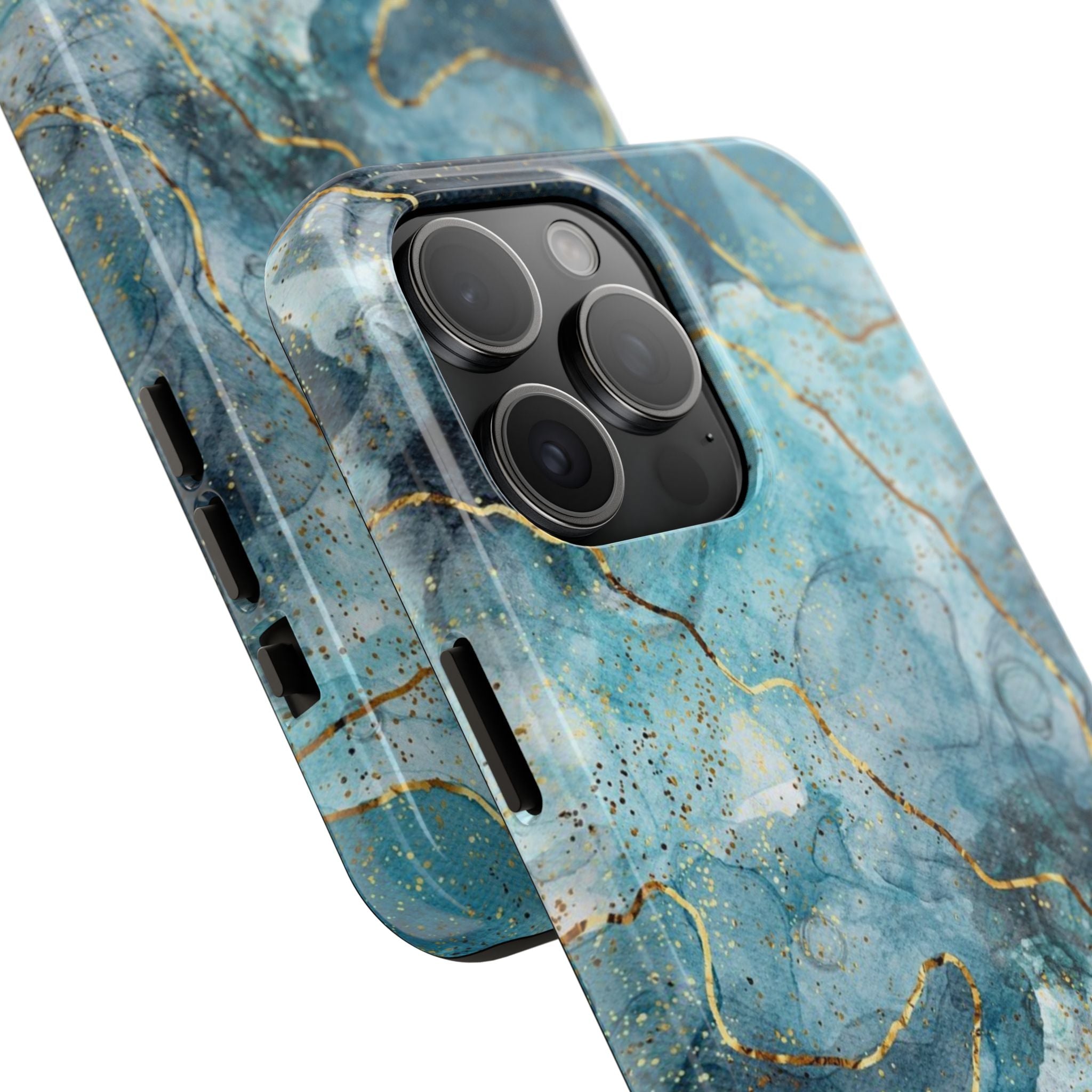 Blue Gold Marble, Elegant Phone Cases, Stylish Phone Covers, Chic Phone Protectors, Fashionable Case for Her, Trendy Smartphone Accessories