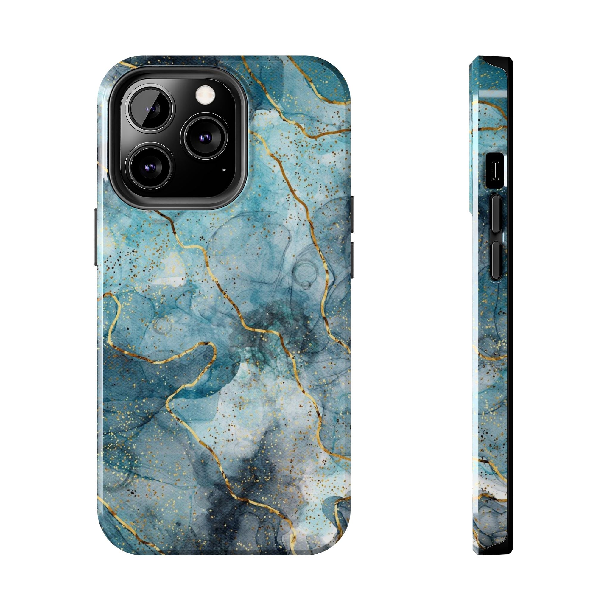 Blue Gold Marble, Elegant Phone Cases, Stylish Phone Covers, Chic Phone Protectors, Fashionable Case for Her, Trendy Smartphone Accessories