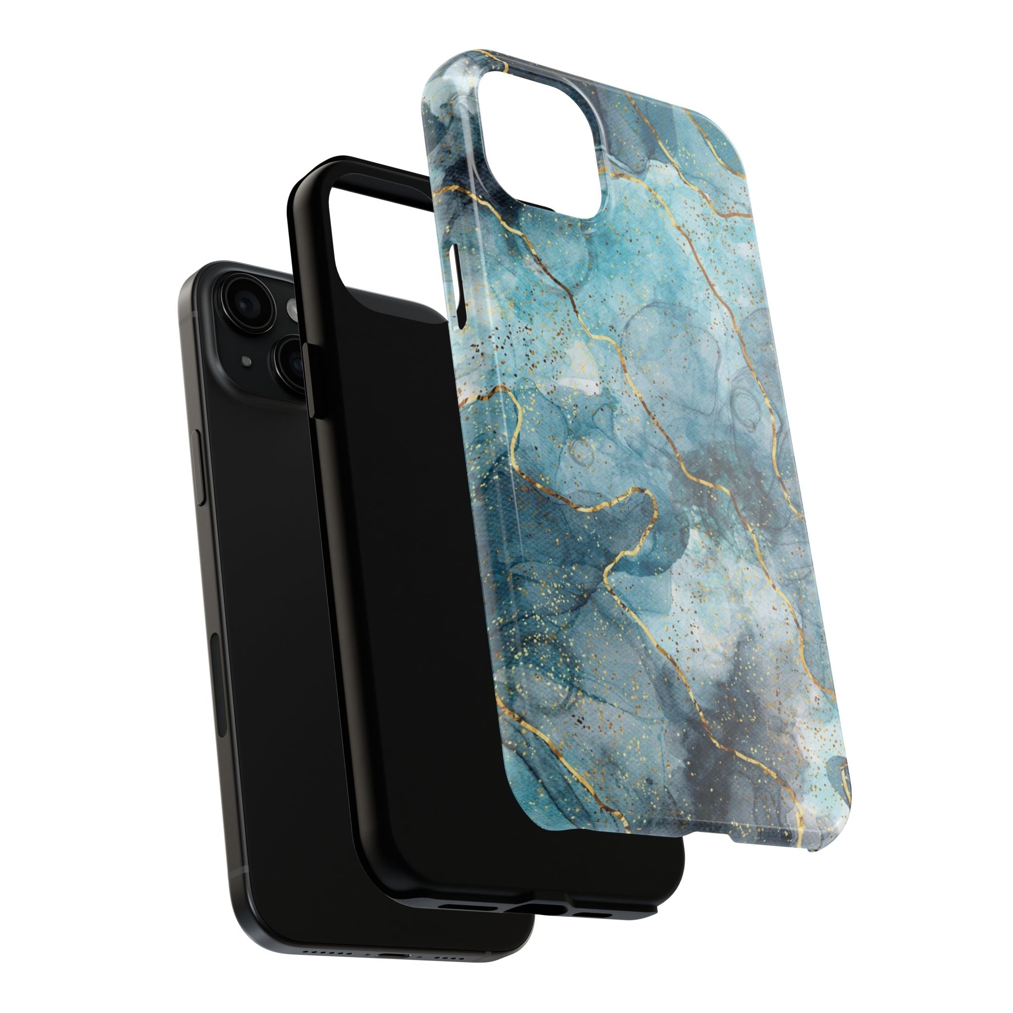 Blue Gold Marble, Elegant Phone Cases, Stylish Phone Covers, Chic Phone Protectors, Fashionable Case for Her, Trendy Smartphone Accessories