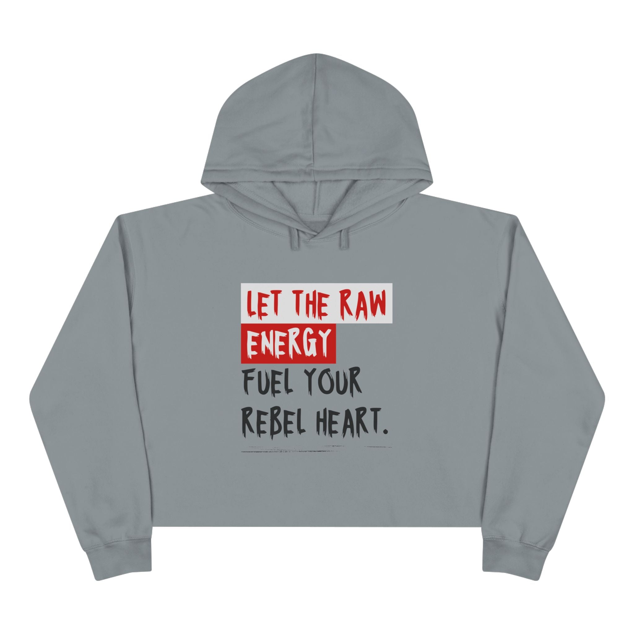 Rebel Heart, Casual Hoodie, Women's Cropped Sweatshirt Fleece Pullover, Crop Hoodie for Women, Long Sleeve Crop Top, Cozy Cropped Hooded