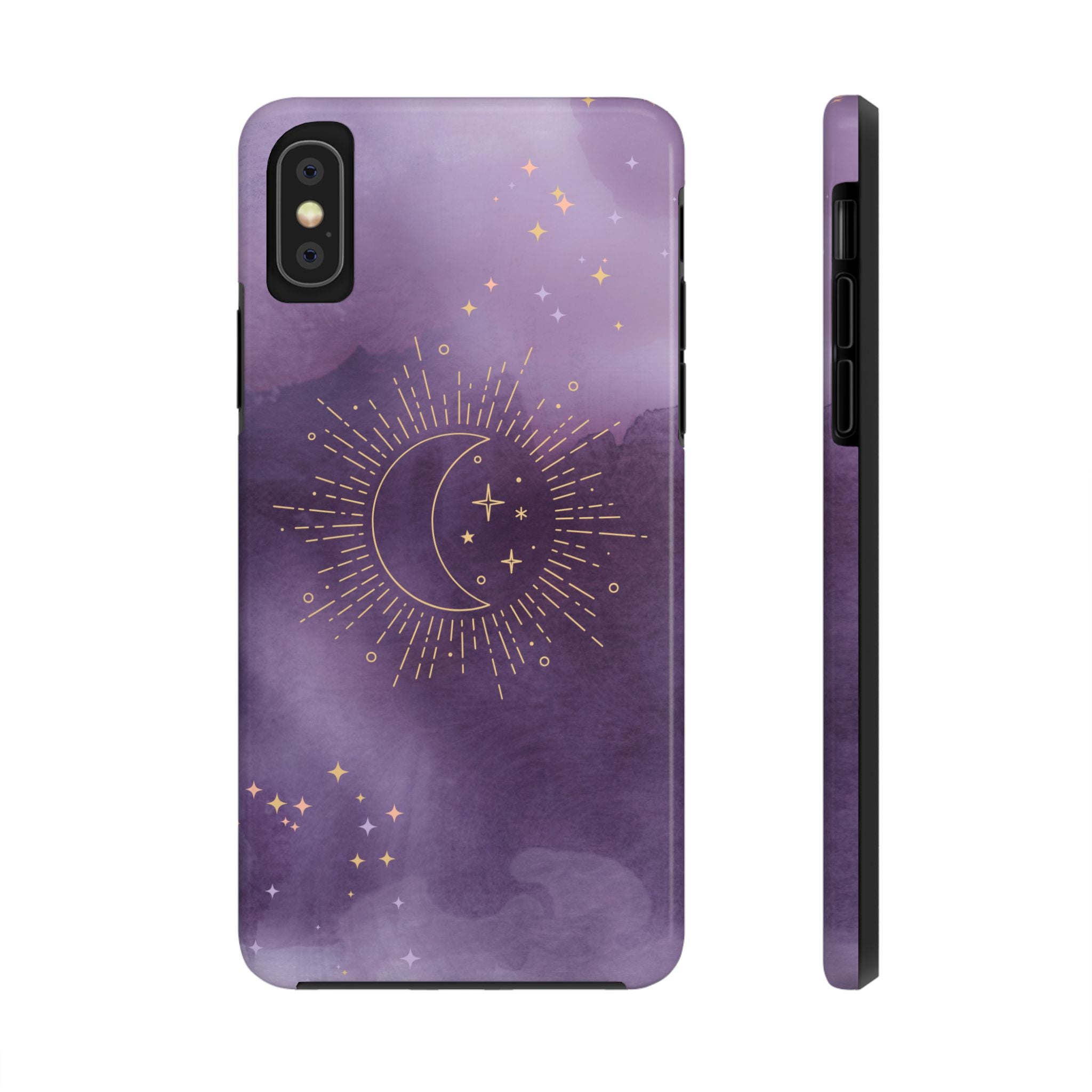 Purple Celestial Watercolor Design, Elegant Phone Cases, Stylish Phone Covers, Chic Phone Protectors, Fashionable Case for Her, Trendy Smartphone Accessories