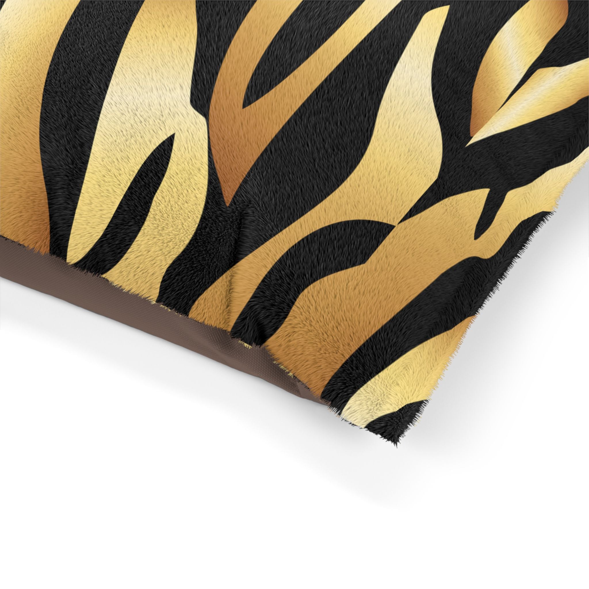 Black Gold Tiger Skin Pet Bed - Cat and Dog Bed, Anti-Anxiety Small Dog Bed, Calming Dog Bed for Puppy, Cozy Cat Bed, Fluffy Dog Beds for Small Dogs, Washable Puppy Bed for Indoor Pets