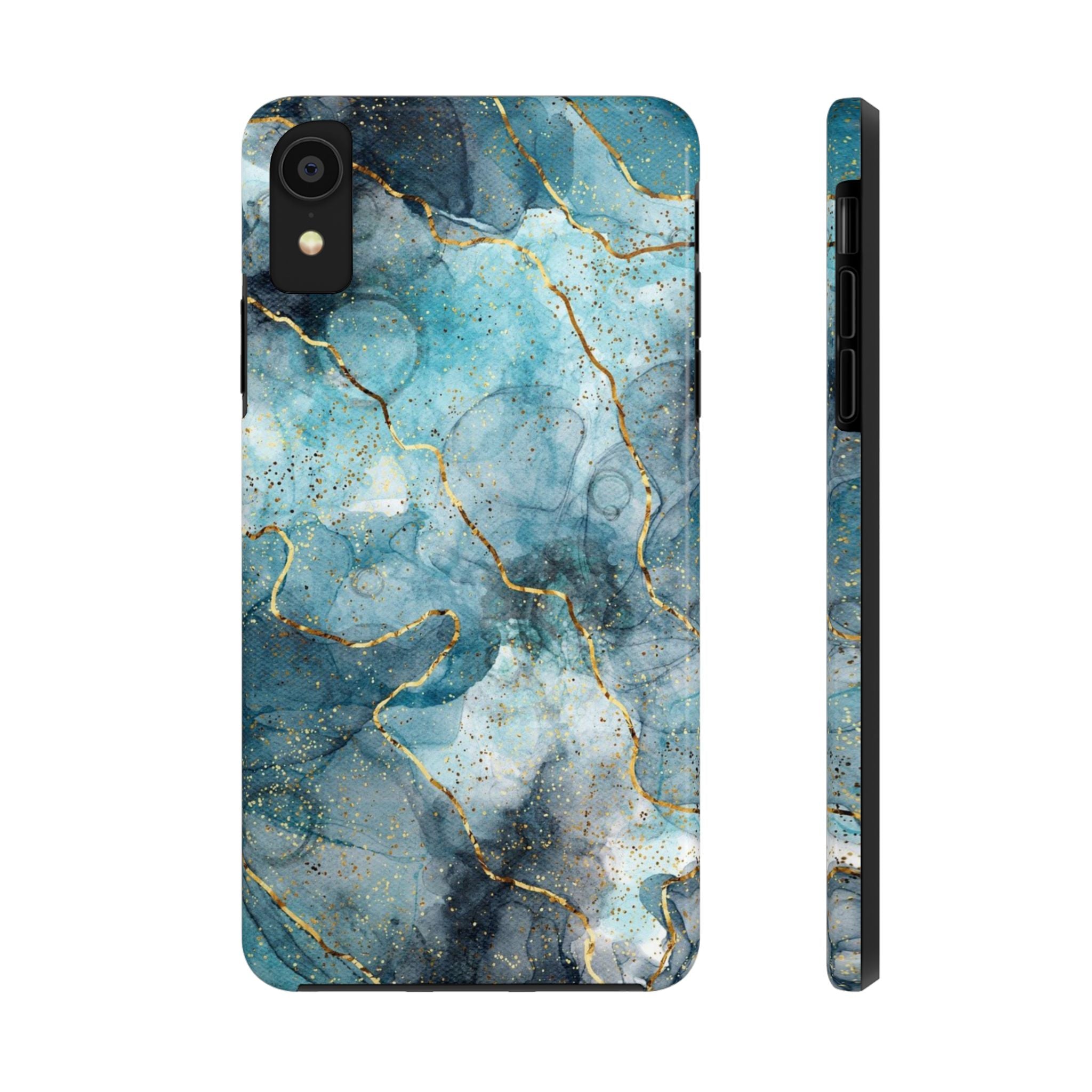 Blue Gold Marble, Elegant Phone Cases, Stylish Phone Covers, Chic Phone Protectors, Fashionable Case for Her, Trendy Smartphone Accessories