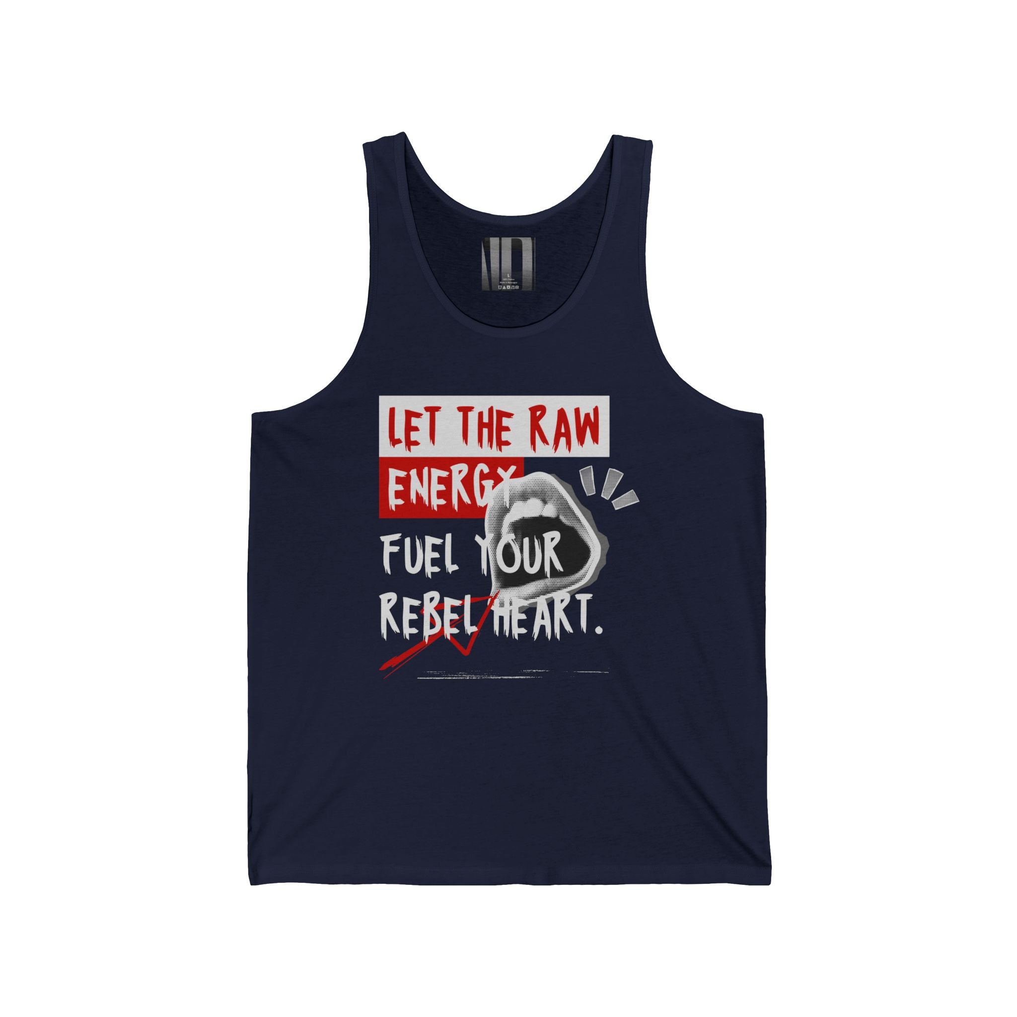 Let The Raw Energy Fuel Your Rebel Heart, Gym Dudes Tank Top, Workout Sleeveless Shirt, Fitness Muscle Tee, Athletic Unisex Jersey Tank, Bodybuilding Tank, Exercise Vest