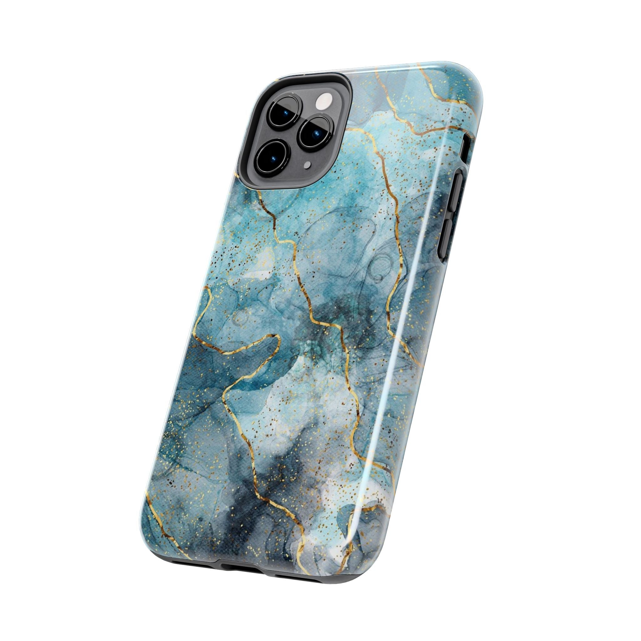 Blue Gold Marble, Elegant Phone Cases, Stylish Phone Covers, Chic Phone Protectors, Fashionable Case for Her, Trendy Smartphone Accessories