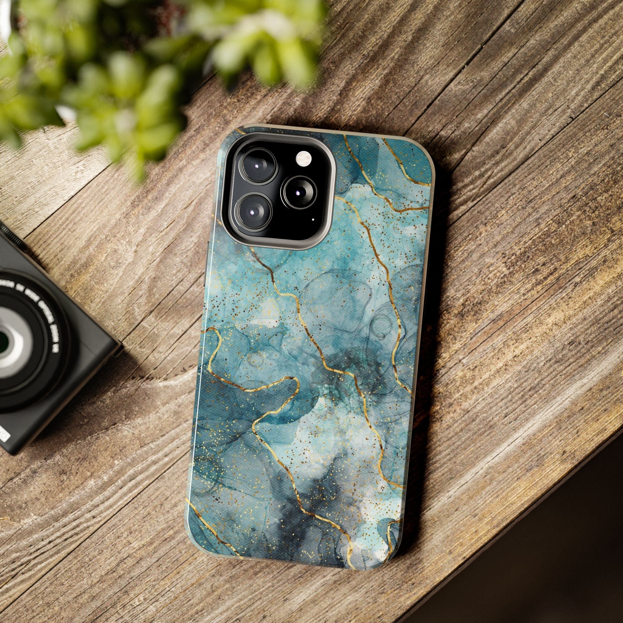 Blue Gold Marble, Elegant Phone Cases, Stylish Phone Covers, Chic Phone Protectors, Fashionable Case for Her, Trendy Smartphone Accessories
