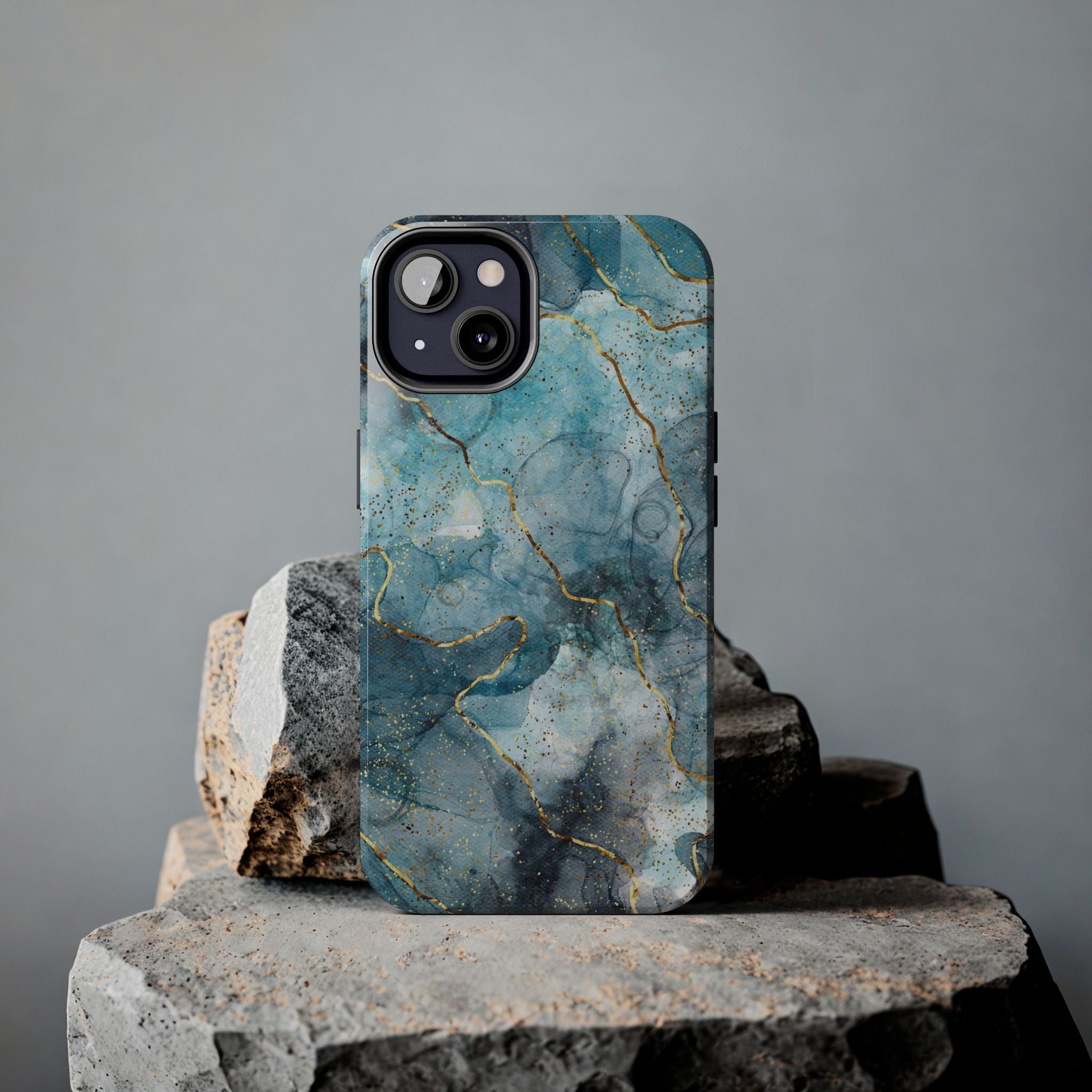 Blue Gold Marble, Elegant Phone Cases, Stylish Phone Covers, Chic Phone Protectors, Fashionable Case for Her, Trendy Smartphone Accessories