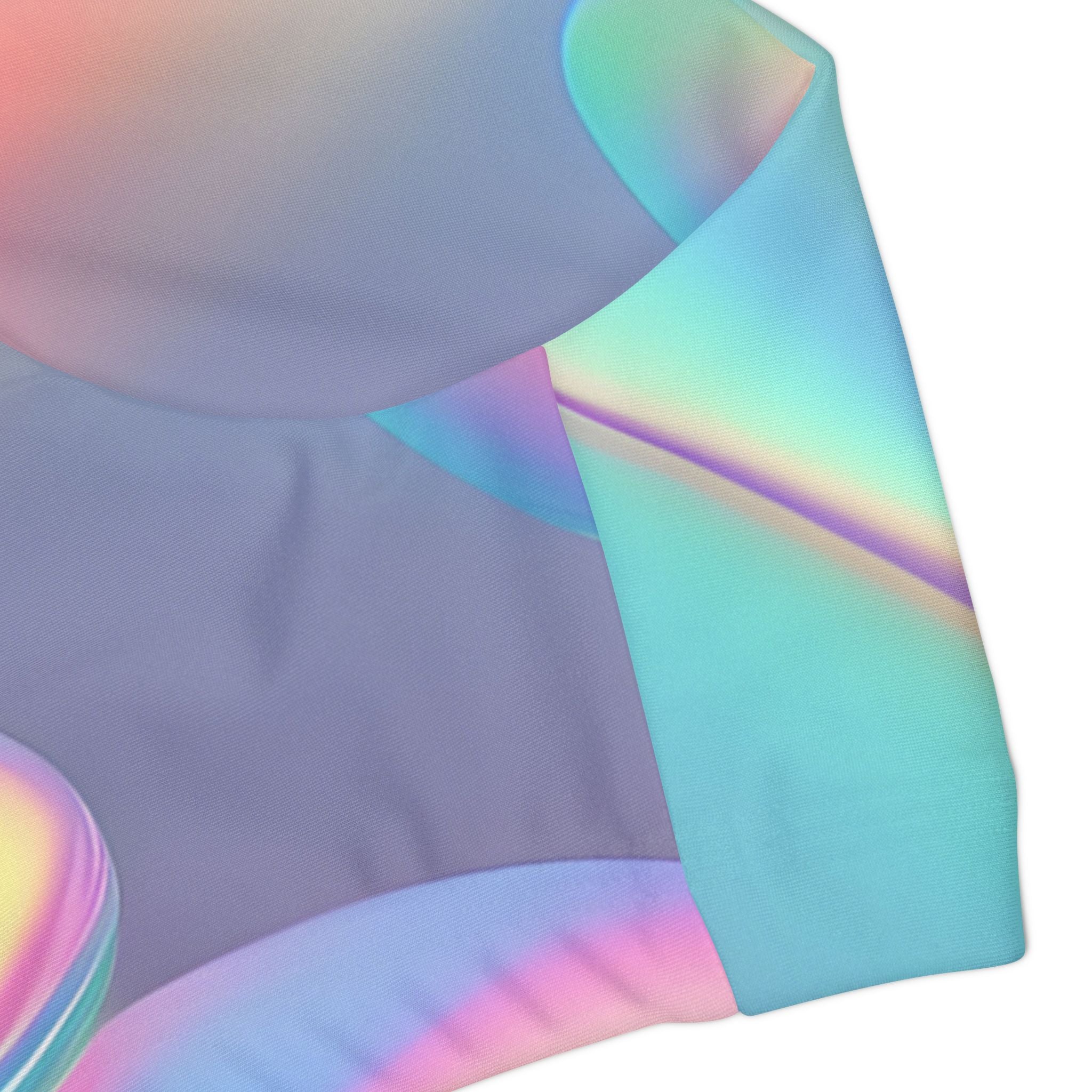 Pink and Cyan Swimsuit Set, Gradient Two Piece Bathing Suit, Cute Girls Swimwear, Summer Beach Outfit, Kids Swim Set