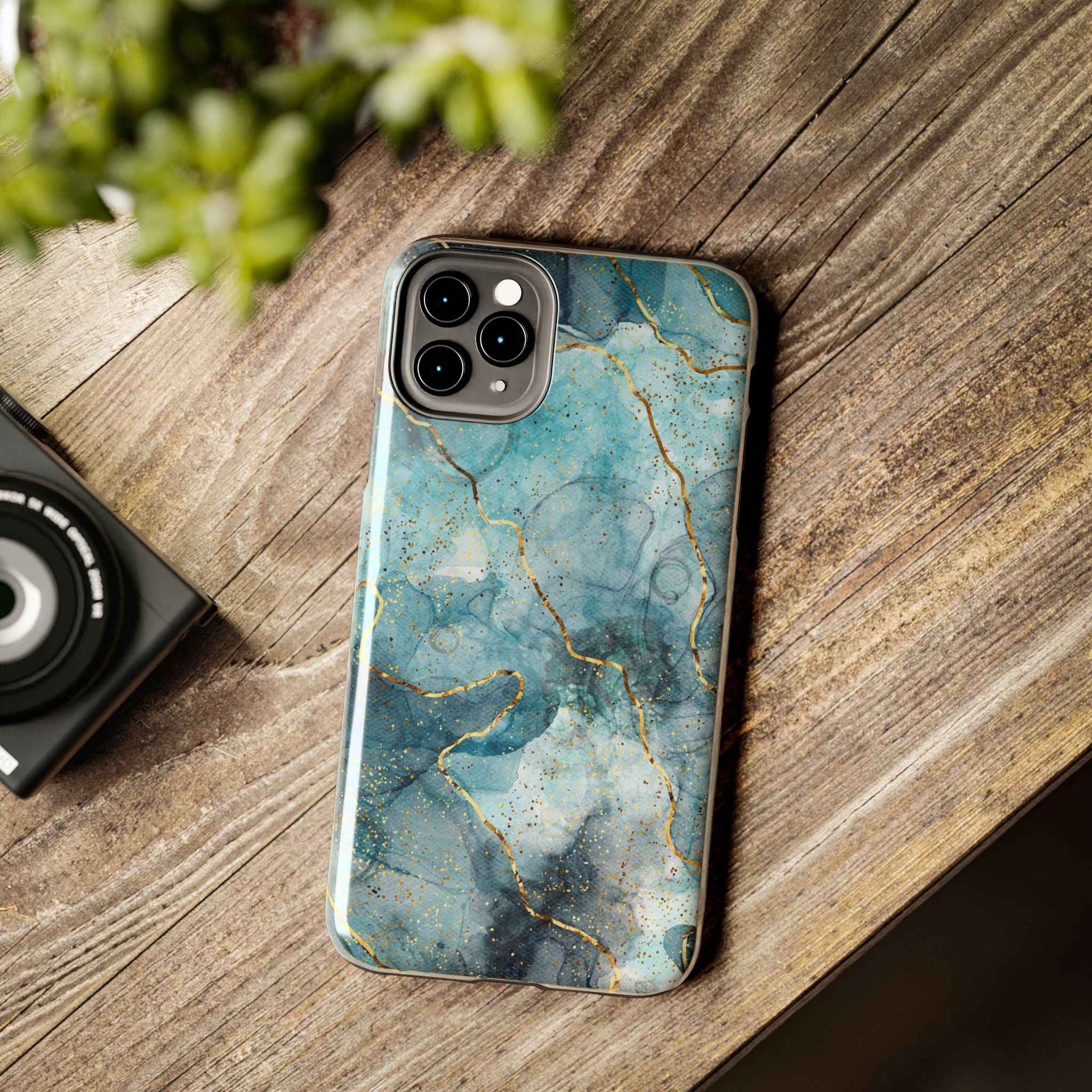 Blue Gold Marble, Elegant Phone Cases, Stylish Phone Covers, Chic Phone Protectors, Fashionable Case for Her, Trendy Smartphone Accessories