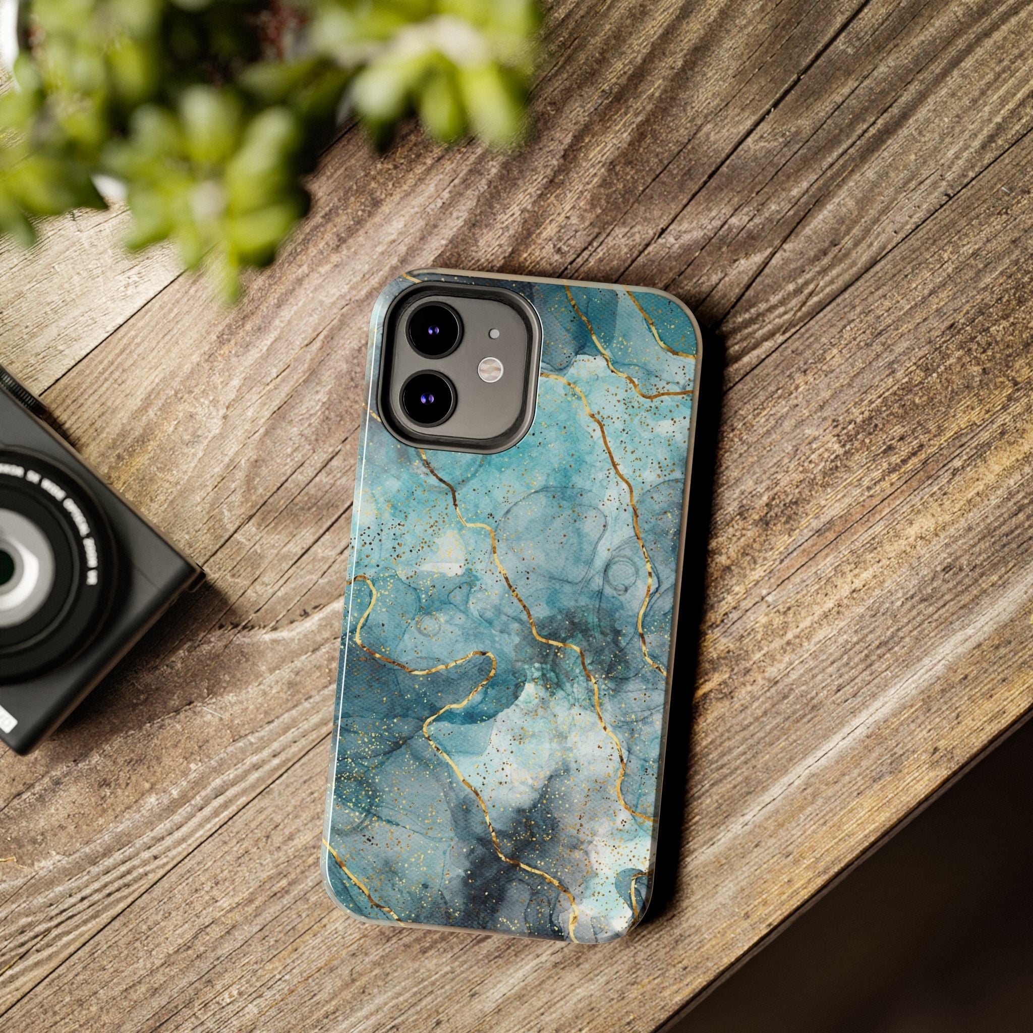Blue Gold Marble, Elegant Phone Cases, Stylish Phone Covers, Chic Phone Protectors, Fashionable Case for Her, Trendy Smartphone Accessories