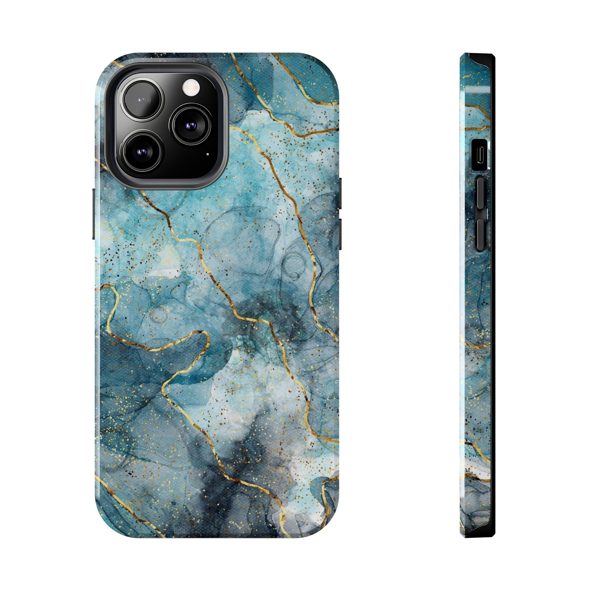 Blue Gold Marble, Elegant Phone Cases, Stylish Phone Covers, Chic Phone Protectors, Fashionable Case for Her, Trendy Smartphone Accessories