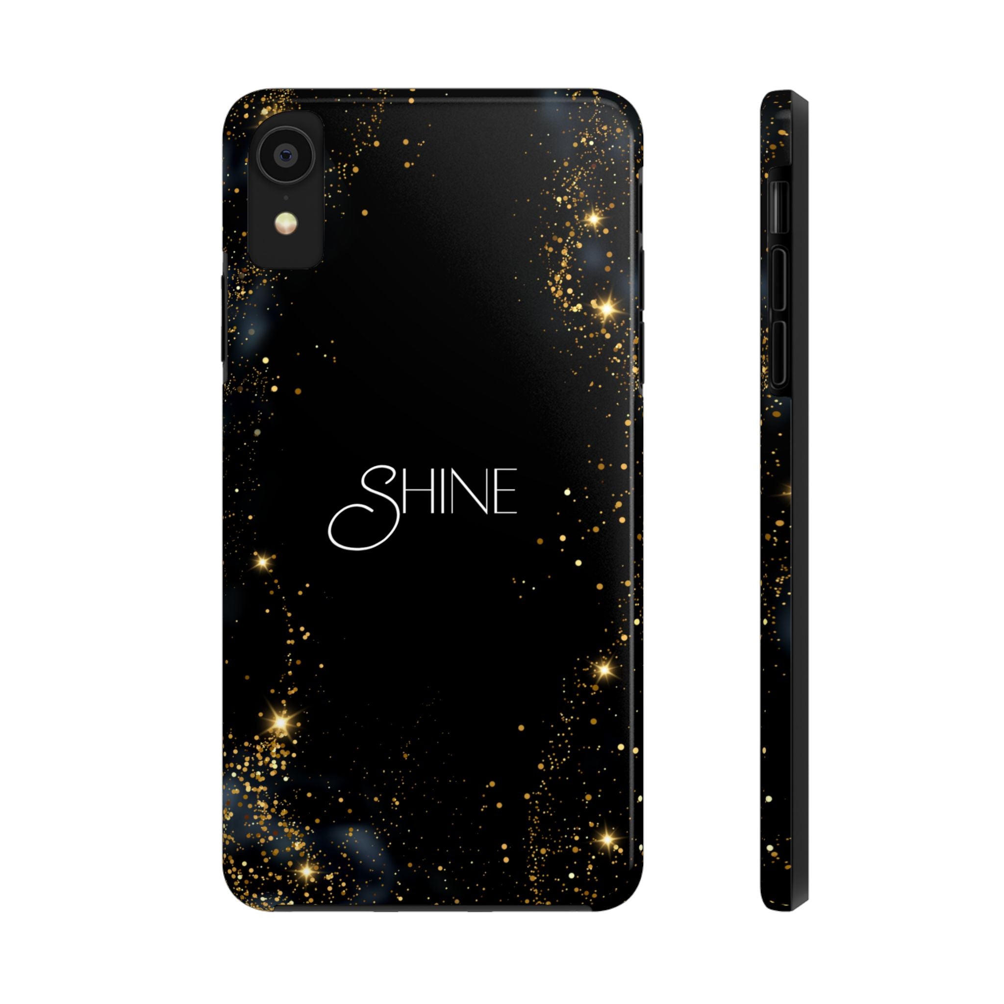 Black Shine Glitter, Elegant Phone Cases, Stylish Phone Covers, Chic Phone Protectors, Fashionable Case for Her, Trendy Smartphone Accessories