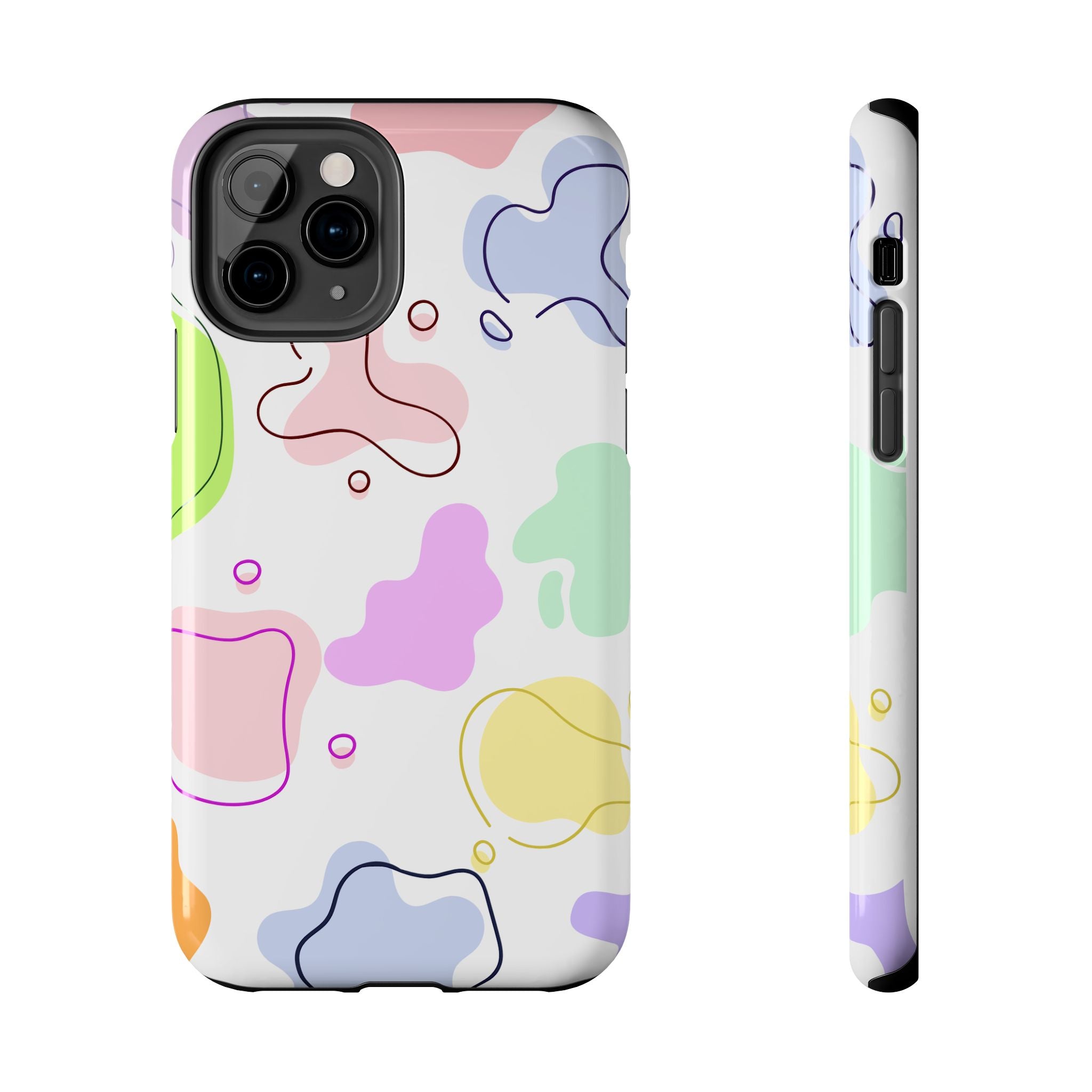 Colorful Pastel Abstract Patern, Elegant Phone Cases, Stylish Phone Covers, Chic Phone Protectors, Fashionable Case for Her, Trendy Smartphone Accessories