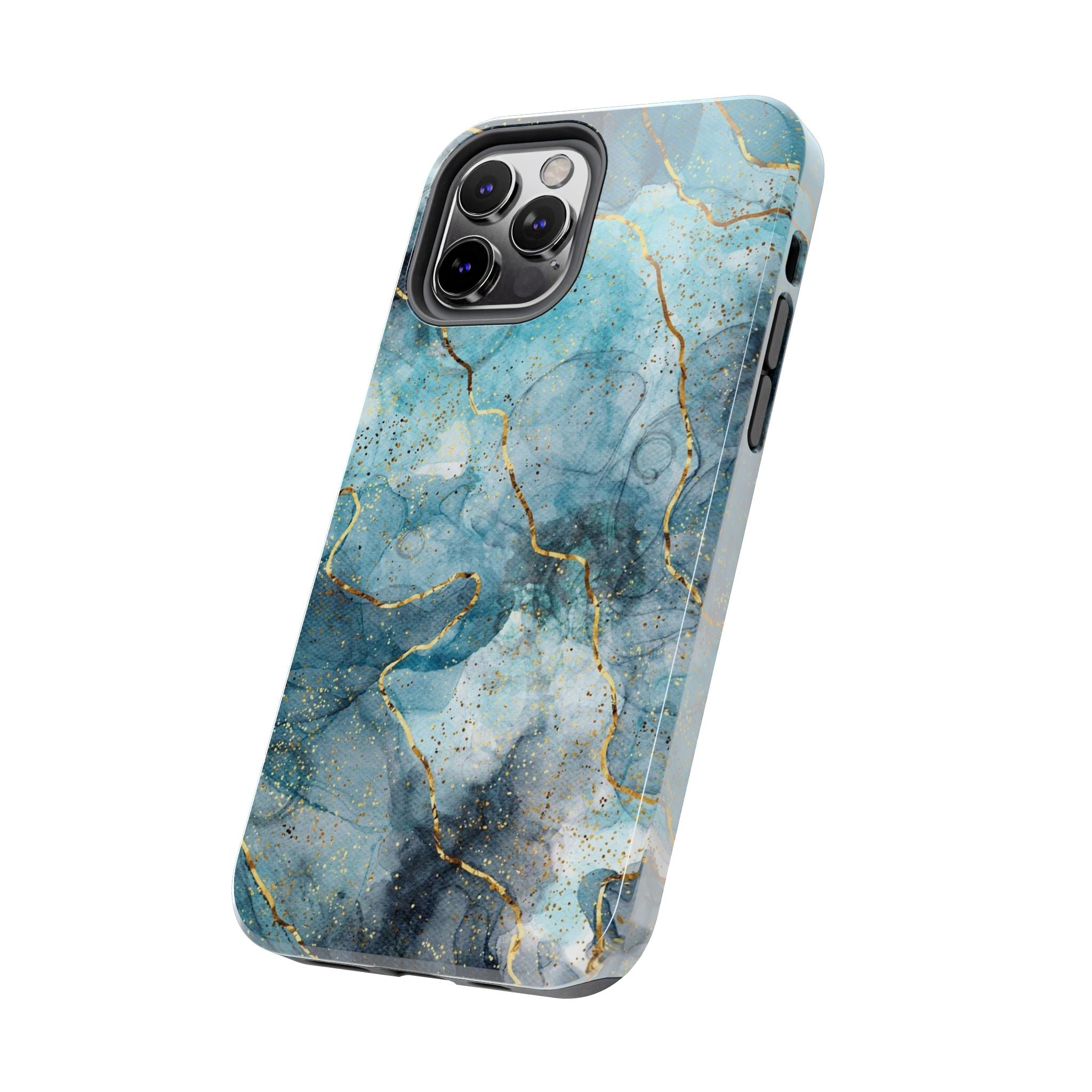 Blue Gold Marble, Elegant Phone Cases, Stylish Phone Covers, Chic Phone Protectors, Fashionable Case for Her, Trendy Smartphone Accessories