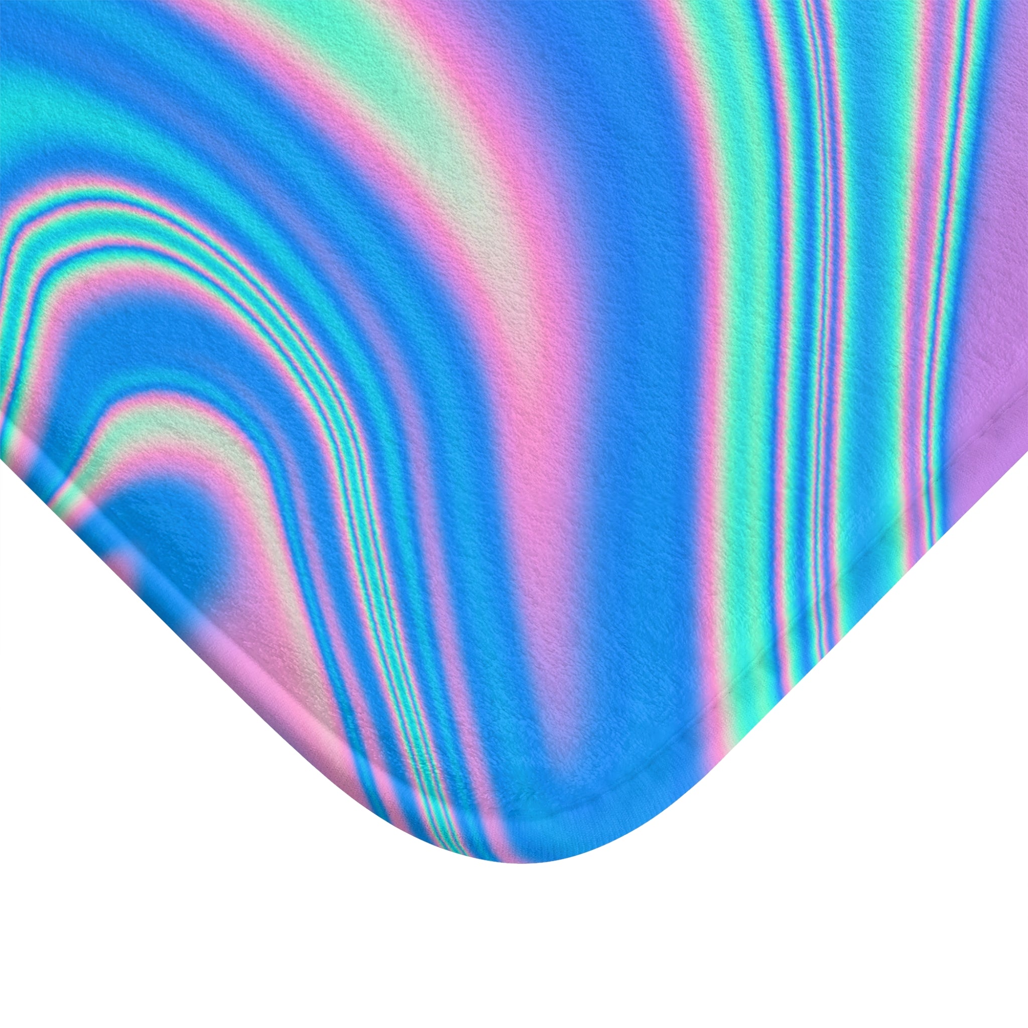 Blue Gradient Memory Foam Microfiber Bath Mat - Extra Soft Non-Slip Plush Rug, Machine Washable, Bathroom Floor, Tub & Shower