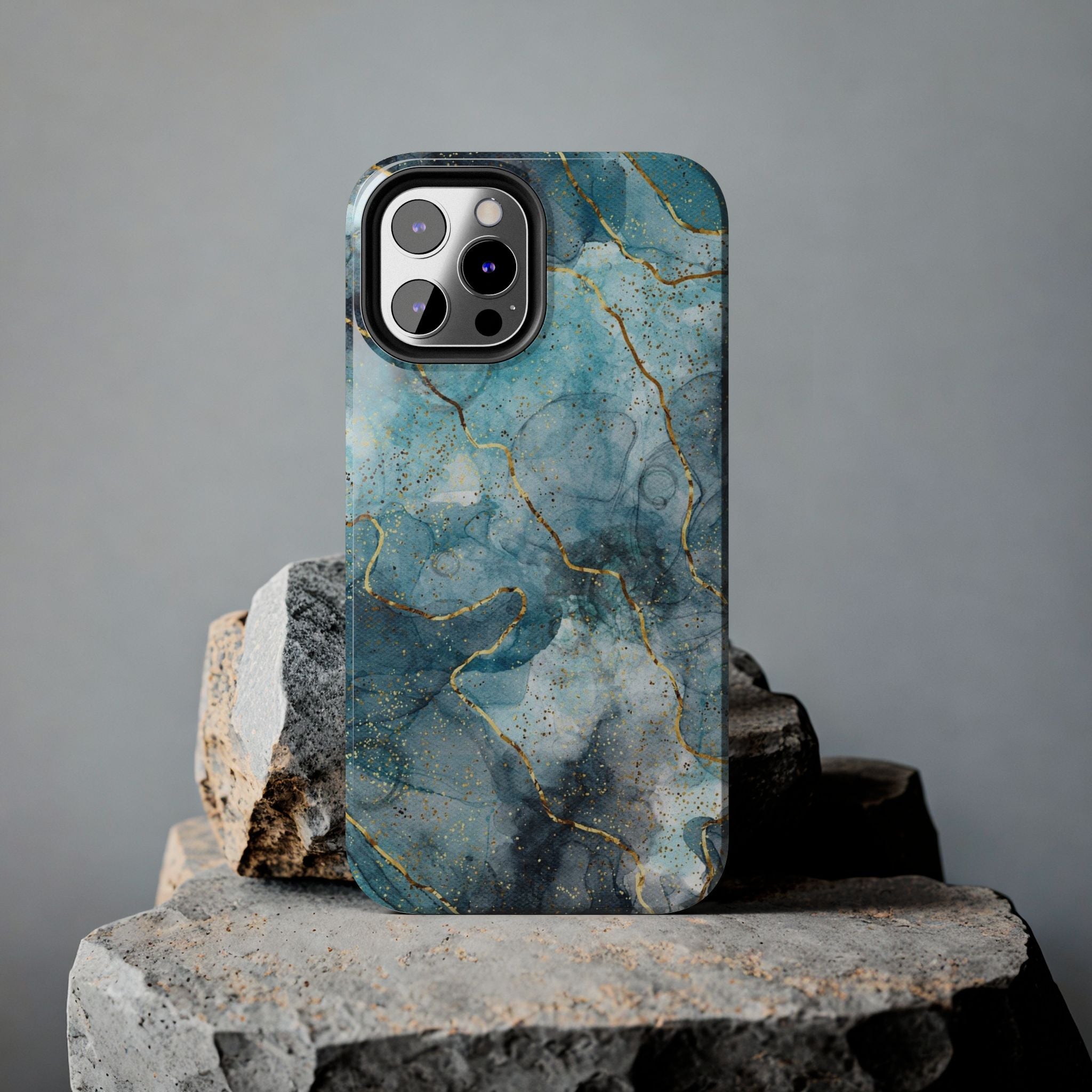 Blue Gold Marble, Elegant Phone Cases, Stylish Phone Covers, Chic Phone Protectors, Fashionable Case for Her, Trendy Smartphone Accessories