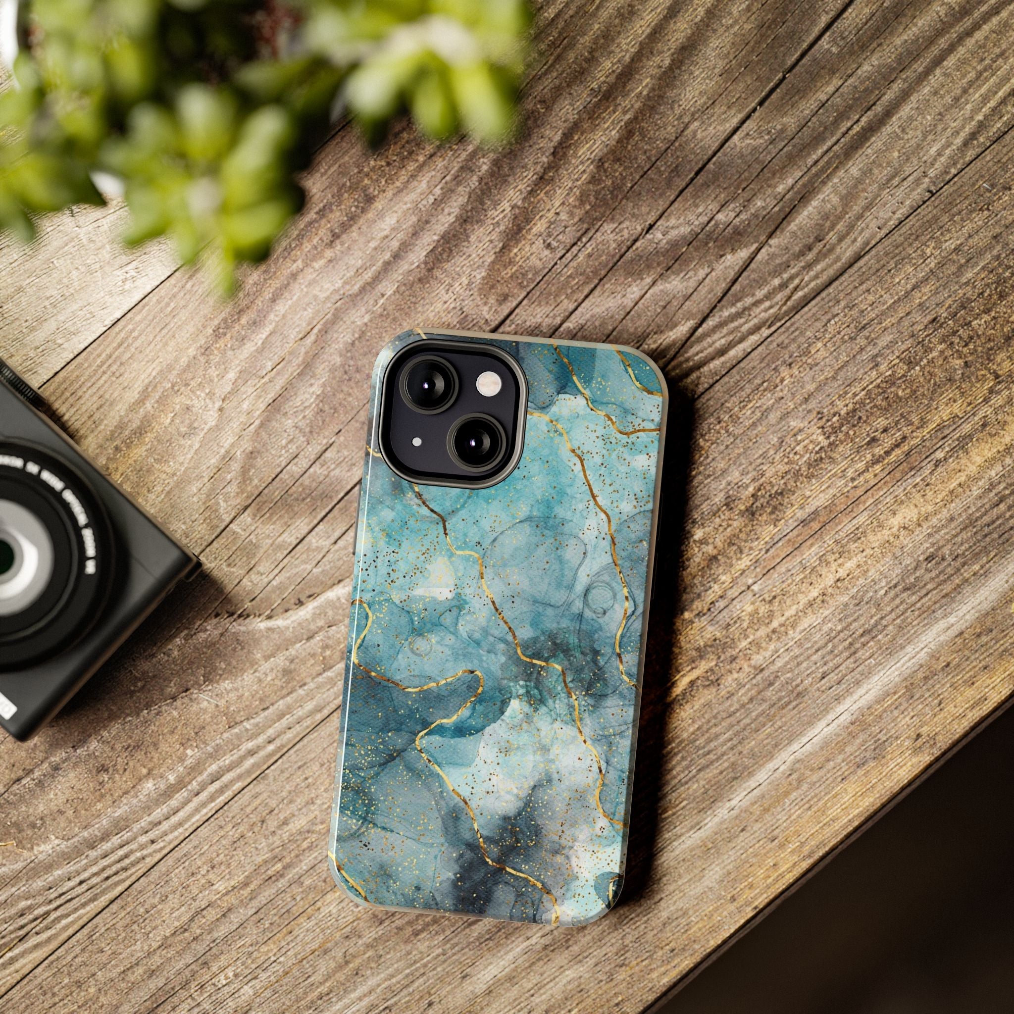 Blue Gold Marble, Elegant Phone Cases, Stylish Phone Covers, Chic Phone Protectors, Fashionable Case for Her, Trendy Smartphone Accessories