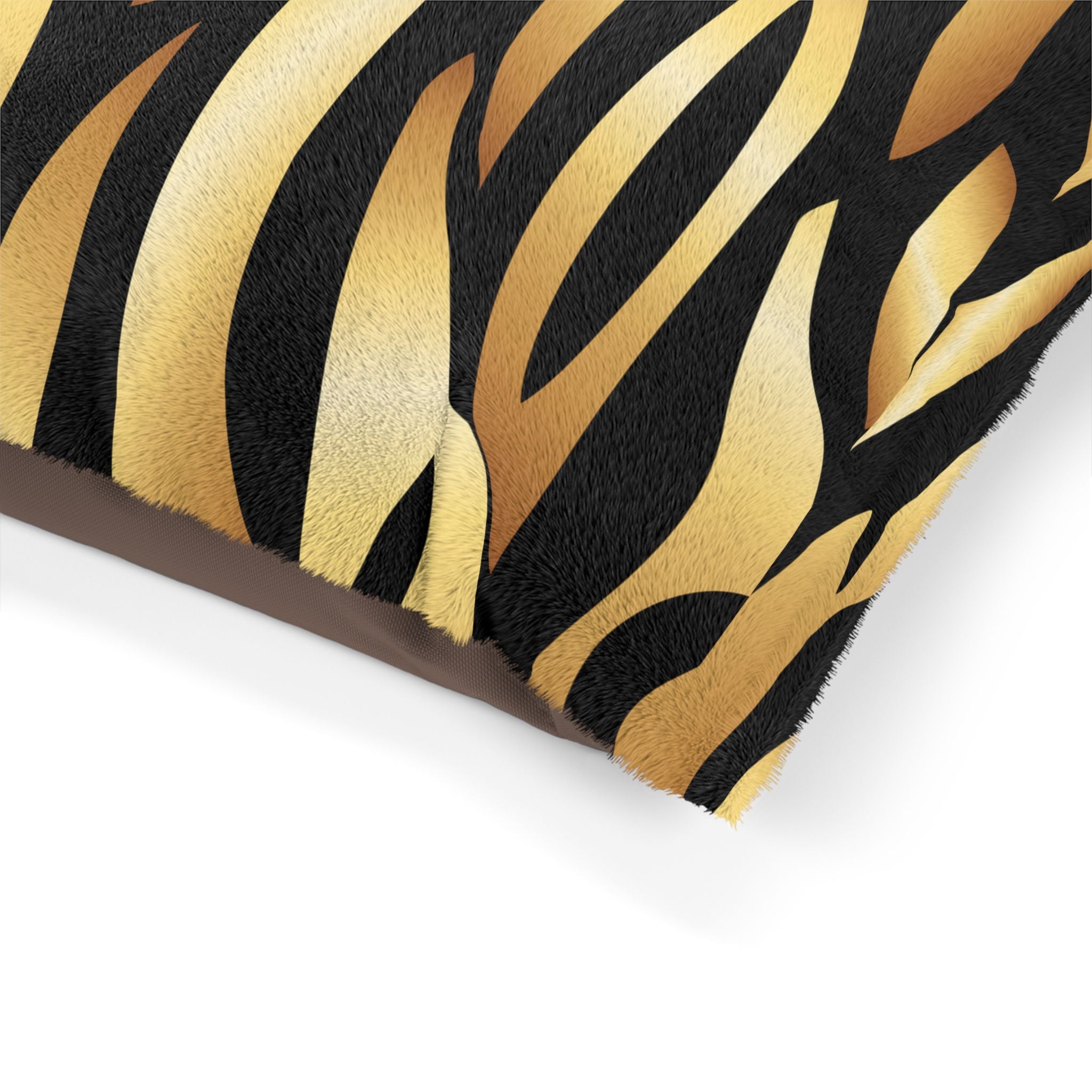 Black Gold Tiger Skin Pet Bed - Cat and Dog Bed, Anti-Anxiety Small Dog Bed, Calming Dog Bed for Puppy, Cozy Cat Bed, Fluffy Dog Beds for Small Dogs, Washable Puppy Bed for Indoor Pets