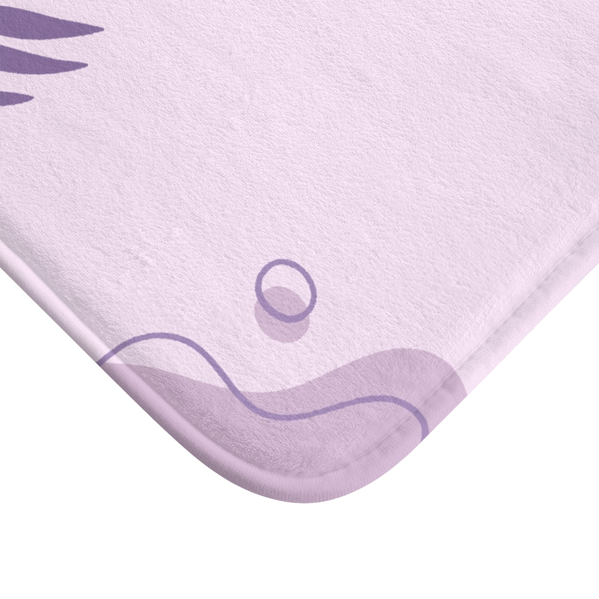 Purple Violet Memory Foam Microfiber Bath Mat - Extra Soft Non-Slip Plush Rug, Machine Washable, Bathroom Floor, Tub & Shower