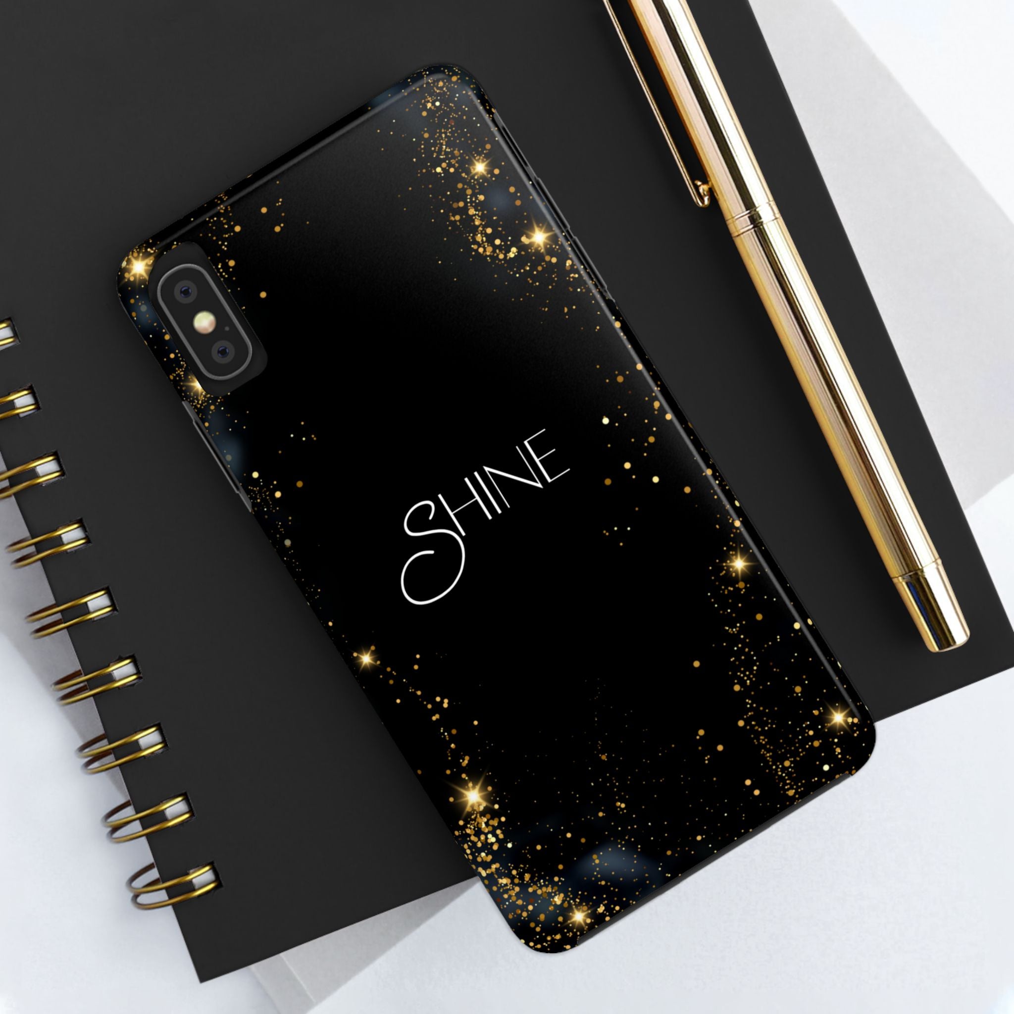 Black Shine Glitter, Elegant Phone Cases, Stylish Phone Covers, Chic Phone Protectors, Fashionable Case for Her, Trendy Smartphone Accessories