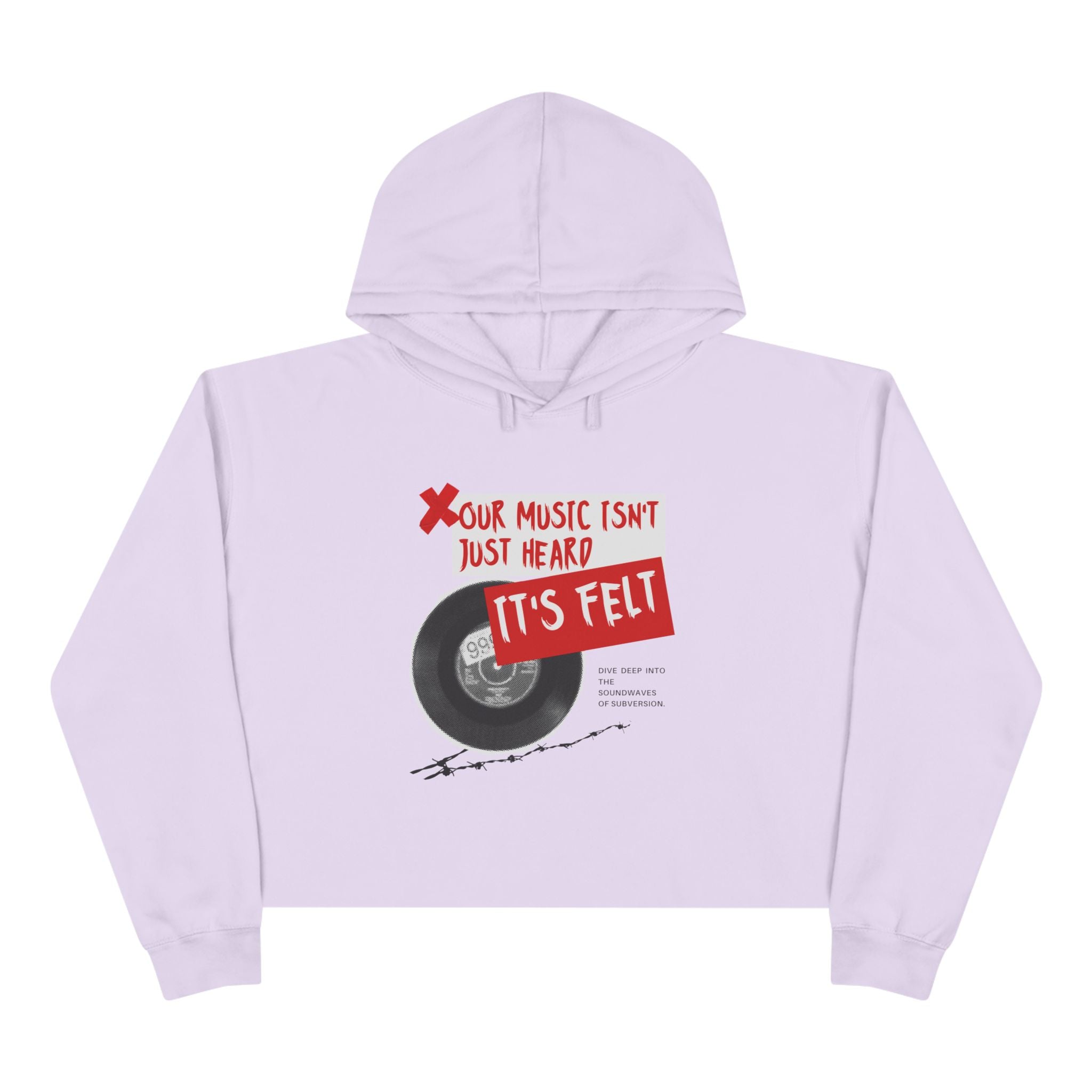 Grunge Music, Casual Hoodie, Women's Cropped Sweatshirt Fleece Pullover, Crop Hoodie for Women, Long Sleeve Crop Top, Cozy Cropped Hooded