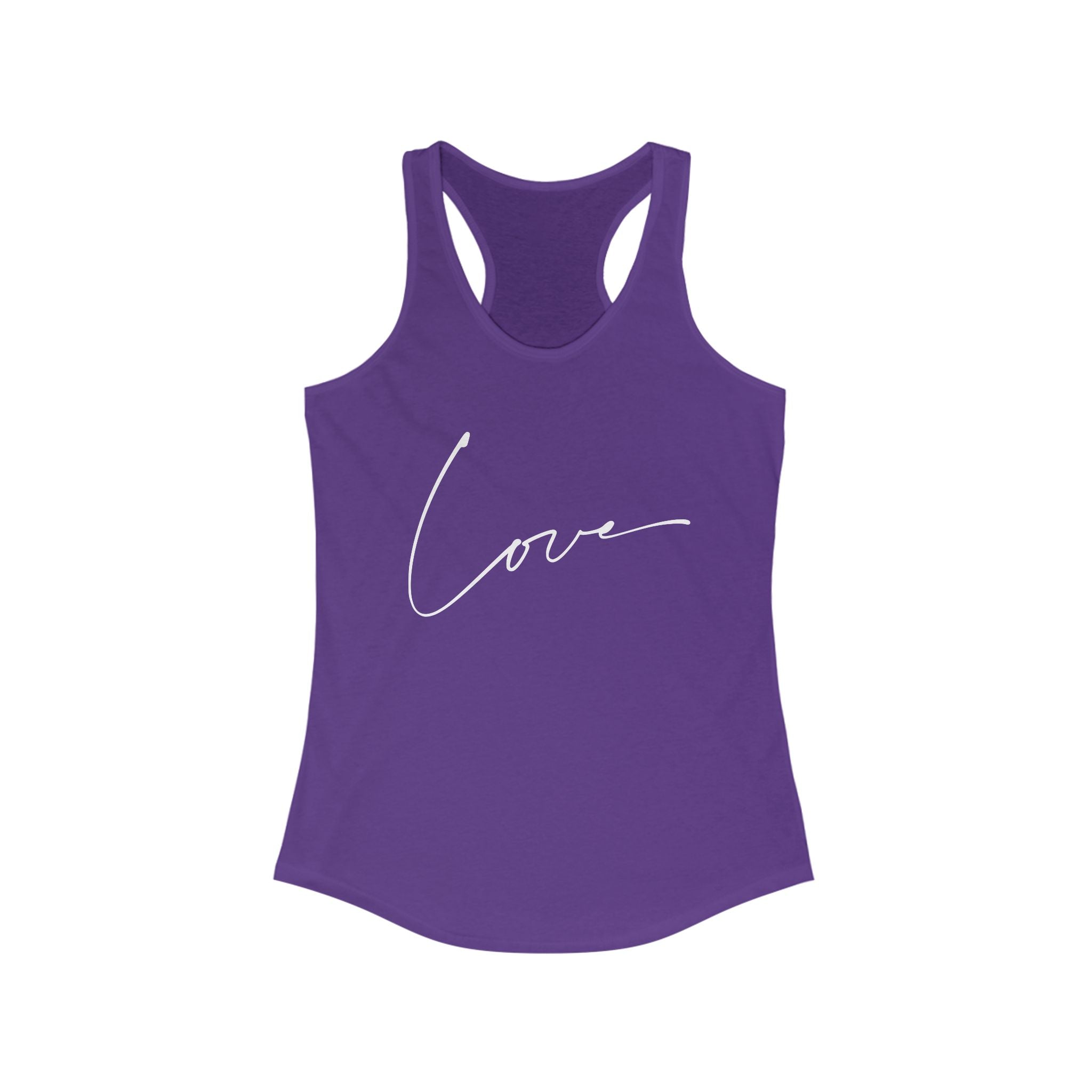 Workout Tank Tops for Women - Gym Exercise Athletic - Yoga Tops Racerback Sports Shirts - Love Print