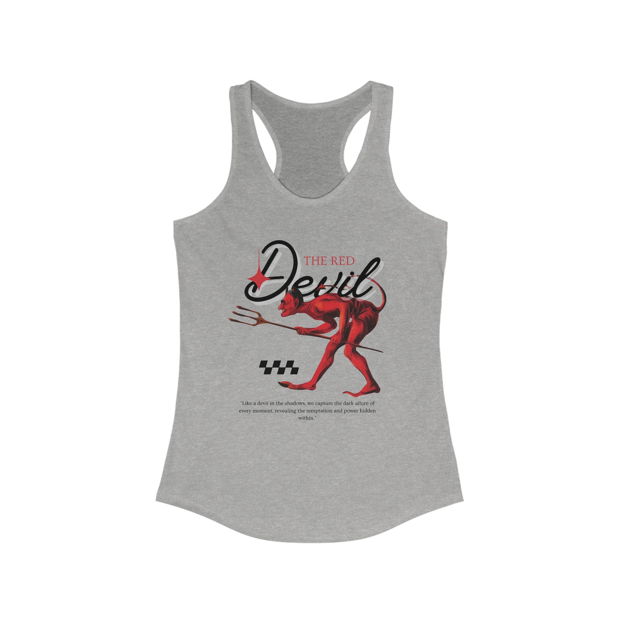 Workout Tank Tops for Women - Gym Exercise Athletic - Yoga Tops Racerback Sports Shirts - The Red Devil - Shirt Print
