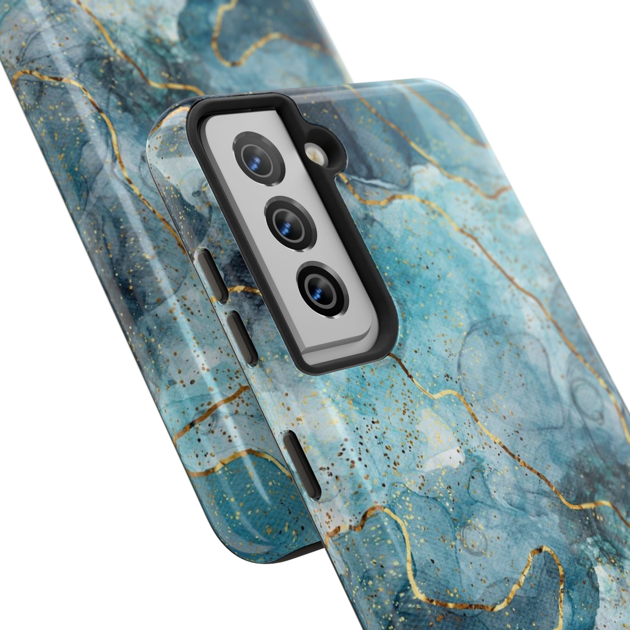 Blue Gold Marble, Elegant Phone Cases, Stylish Phone Covers, Chic Phone Protectors, Fashionable Case for Her, Trendy Smartphone Accessories