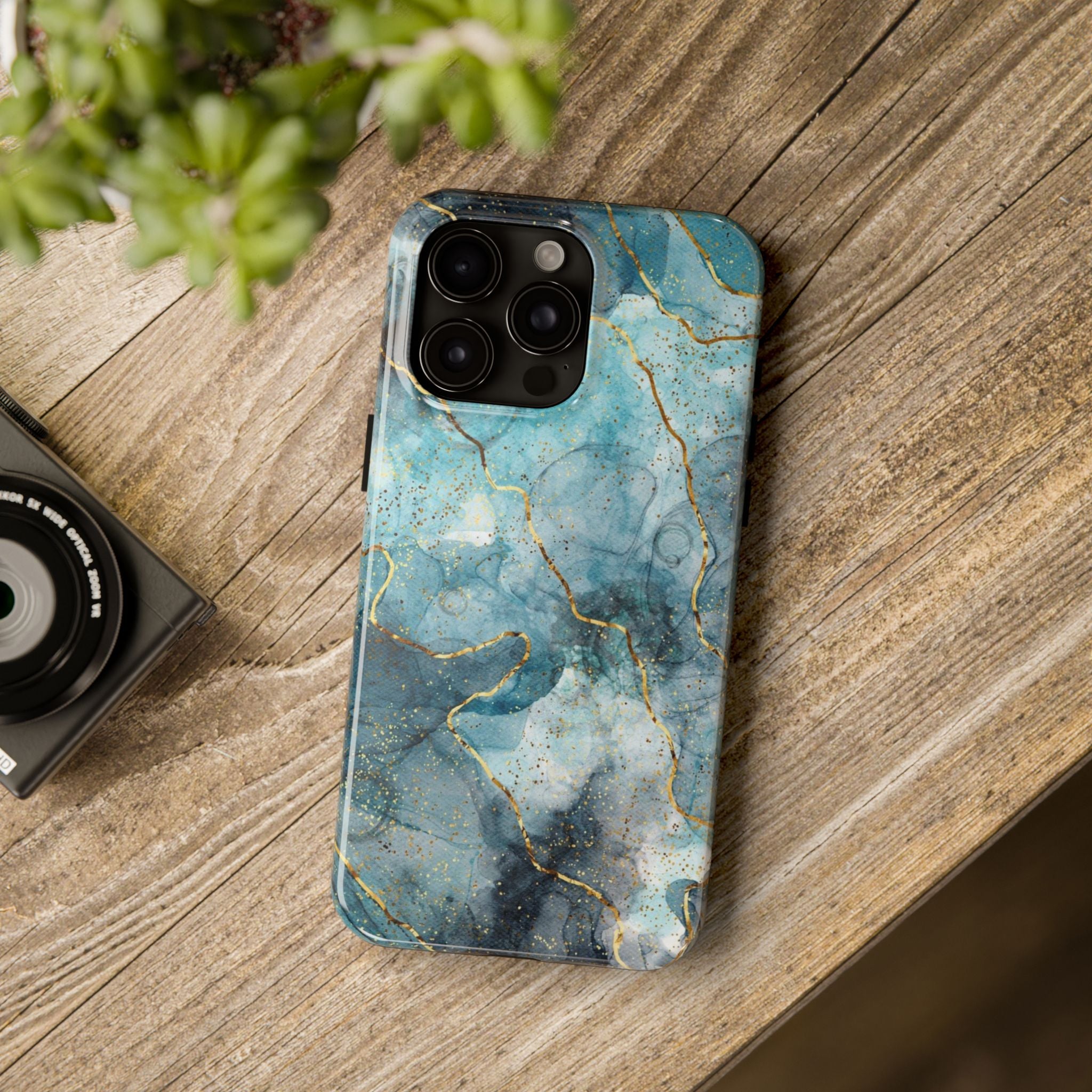 Blue Gold Marble, Elegant Phone Cases, Stylish Phone Covers, Chic Phone Protectors, Fashionable Case for Her, Trendy Smartphone Accessories