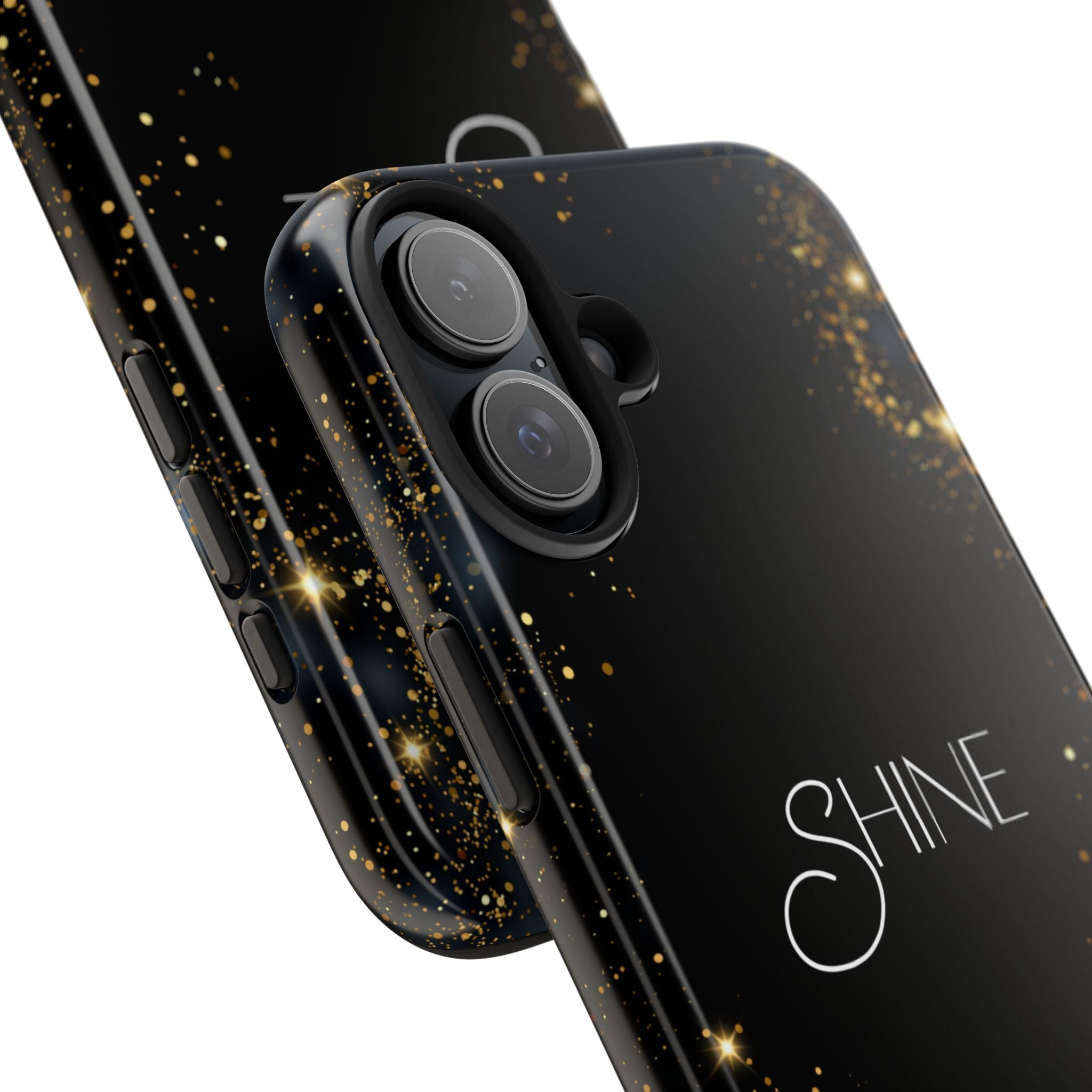 Black Shine Glitter, Elegant Phone Cases, Stylish Phone Covers, Chic Phone Protectors, Fashionable Case for Her, Trendy Smartphone Accessories