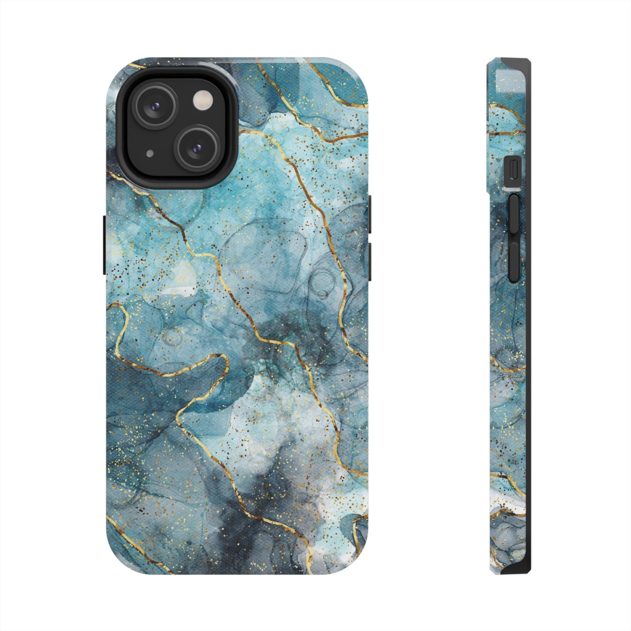 Blue Gold Marble, Elegant Phone Cases, Stylish Phone Covers, Chic Phone Protectors, Fashionable Case for Her, Trendy Smartphone Accessories