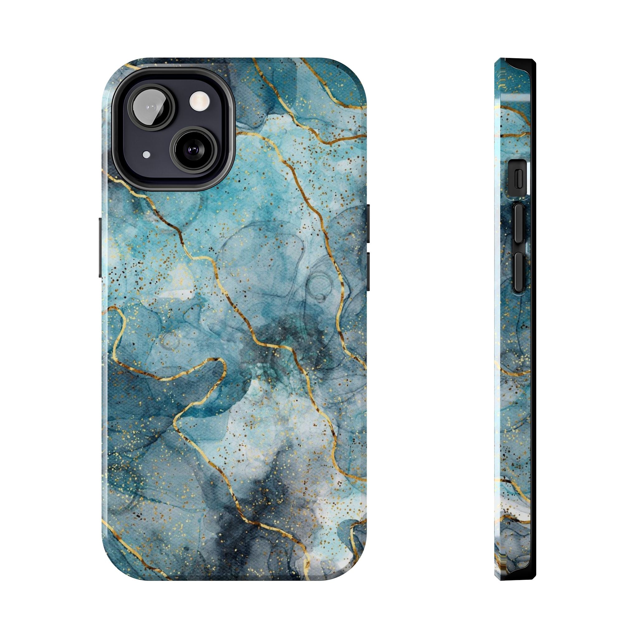 Blue Gold Marble, Elegant Phone Cases, Stylish Phone Covers, Chic Phone Protectors, Fashionable Case for Her, Trendy Smartphone Accessories