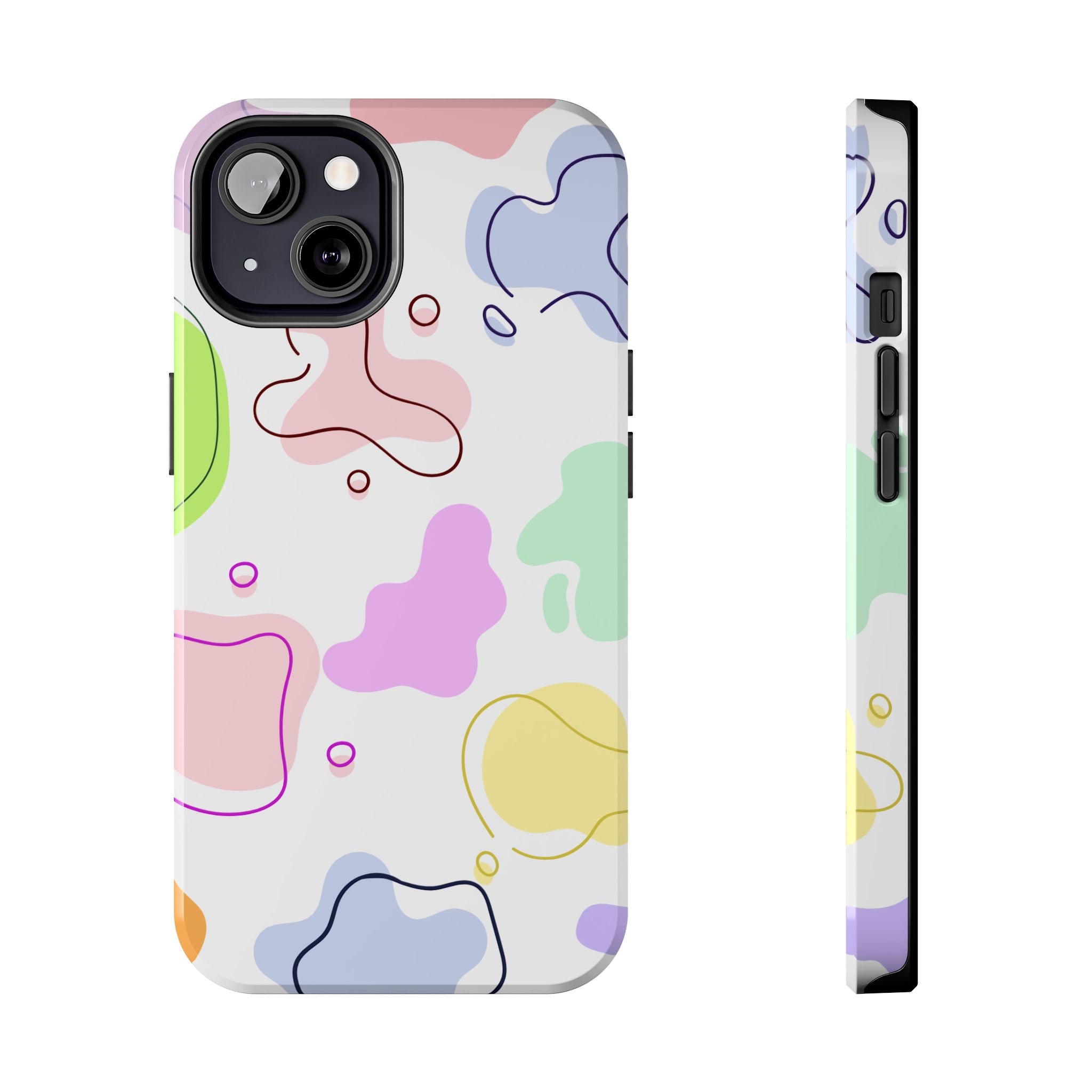 Colorful Pastel Abstract Patern, Elegant Phone Cases, Stylish Phone Covers, Chic Phone Protectors, Fashionable Case for Her, Trendy Smartphone Accessories