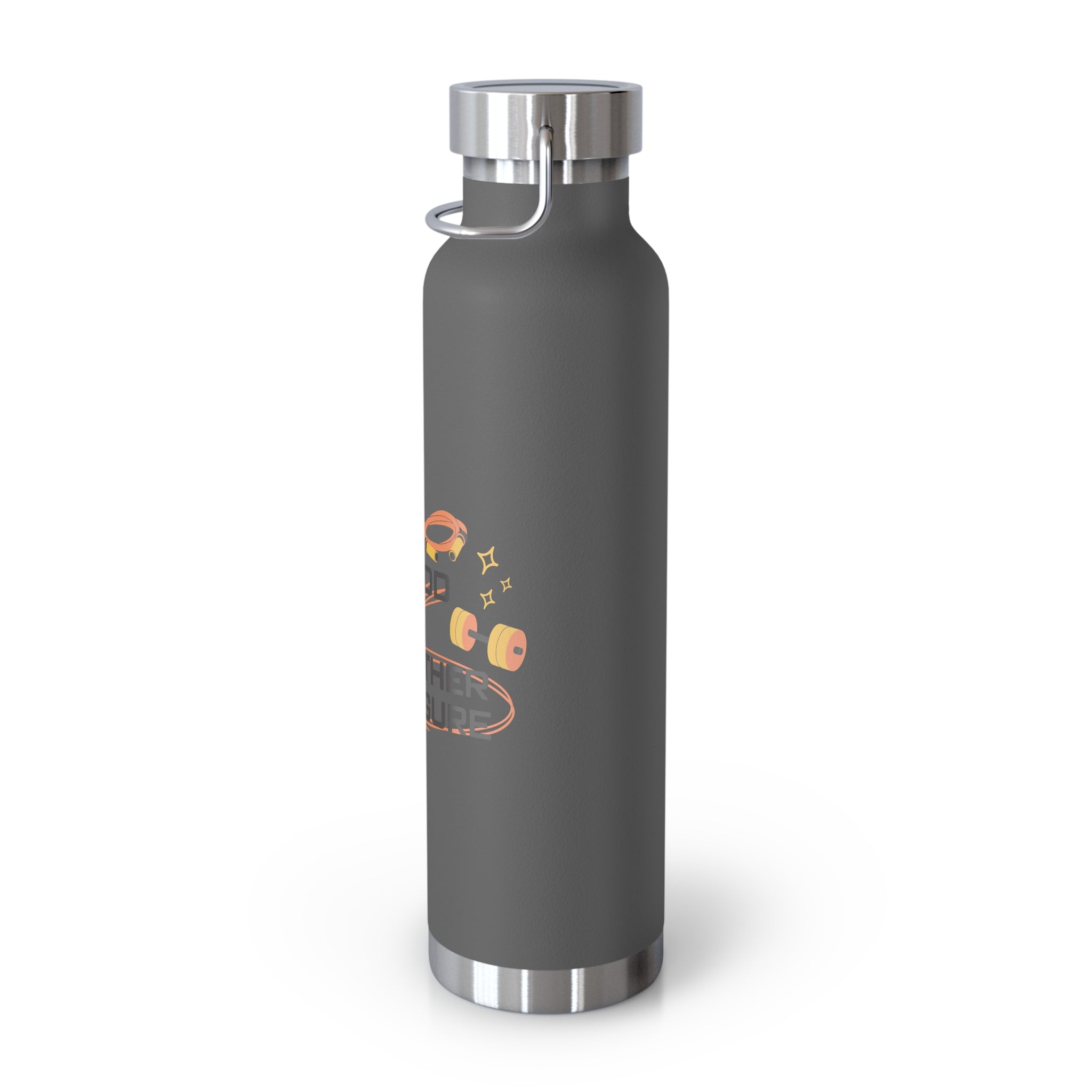 " I'ts Not Dad Bod, It's A Father Figure" Copper Water Bottle, Inspirational Quote, Gift Tumbler, 22oz, Motivational Drinkware, Stainless Steel Thermos