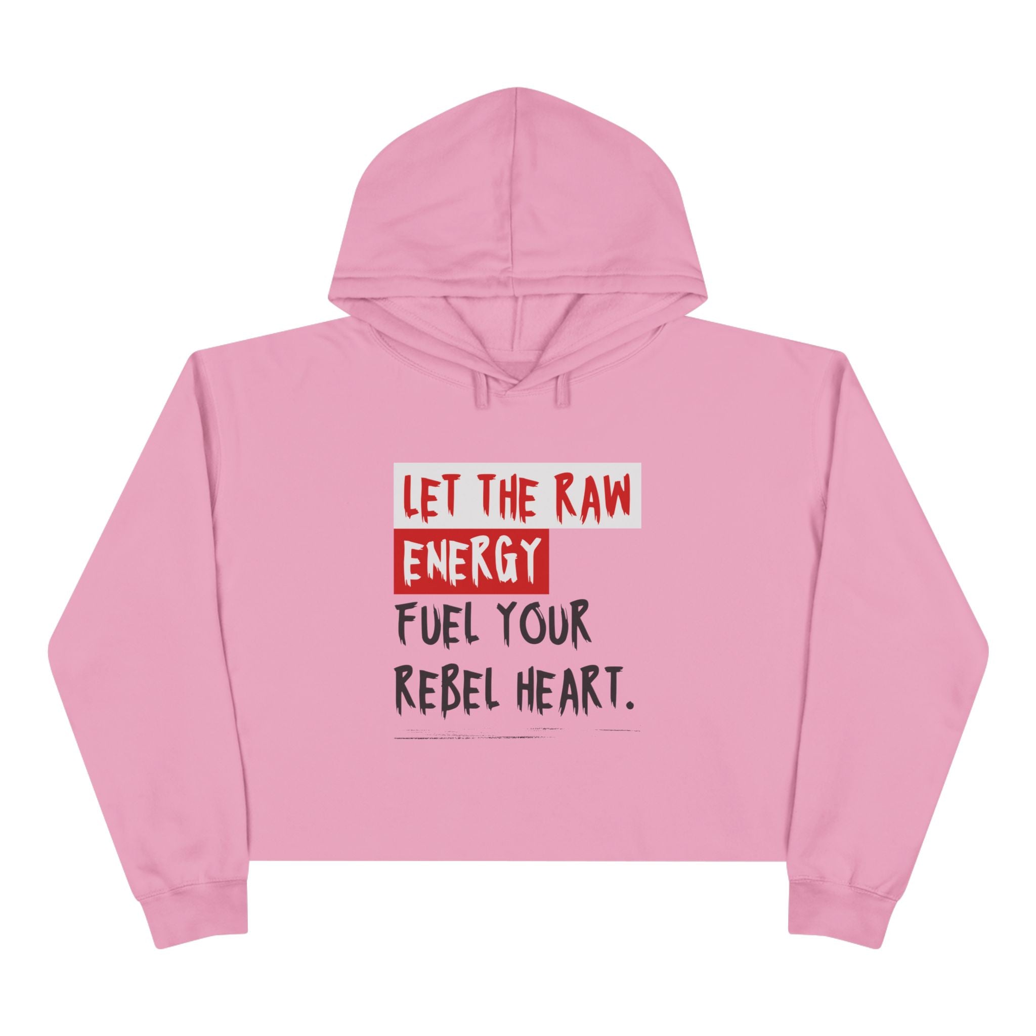 Rebel Heart, Casual Hoodie, Women's Cropped Sweatshirt Fleece Pullover, Crop Hoodie for Women, Long Sleeve Crop Top, Cozy Cropped Hooded