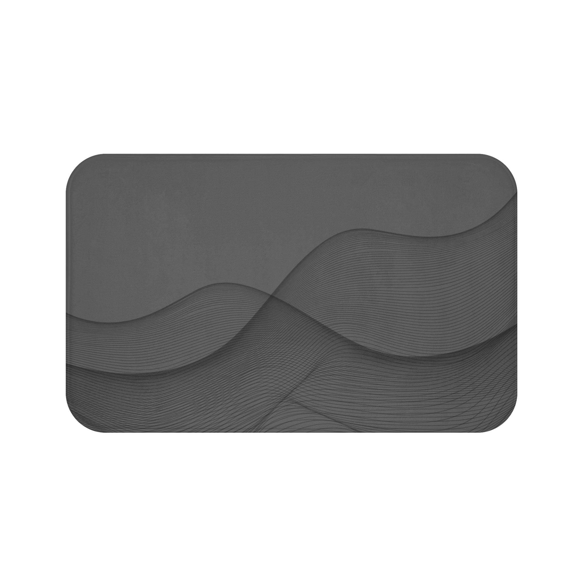 Gray Memory Foam Microfiber Bath Mat - Extra Soft Non-Slip Plush Shaggy Rug, Machine Washable, Bathroom Floor, Tub & Shower
