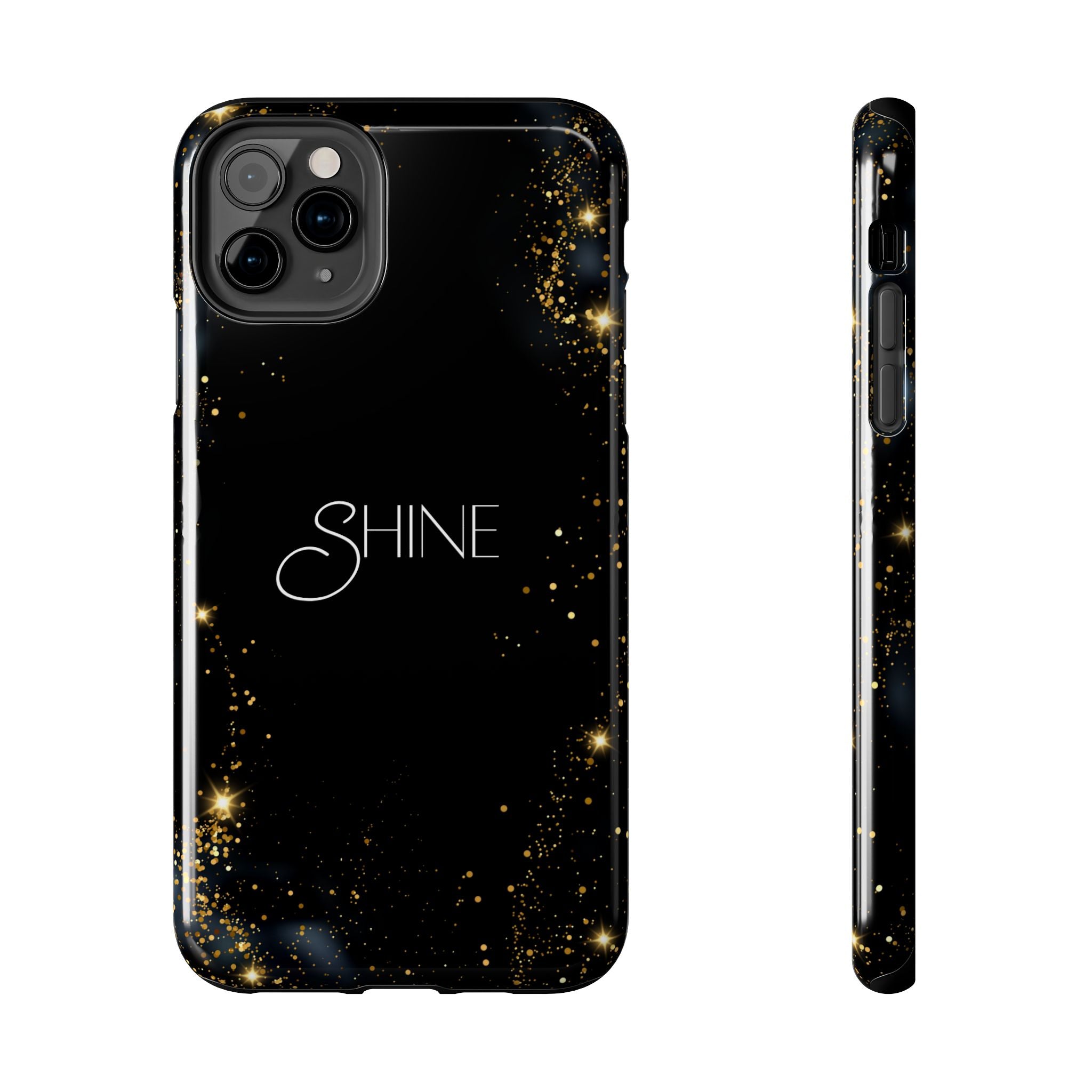 Black Shine Glitter, Elegant Phone Cases, Stylish Phone Covers, Chic Phone Protectors, Fashionable Case for Her, Trendy Smartphone Accessories